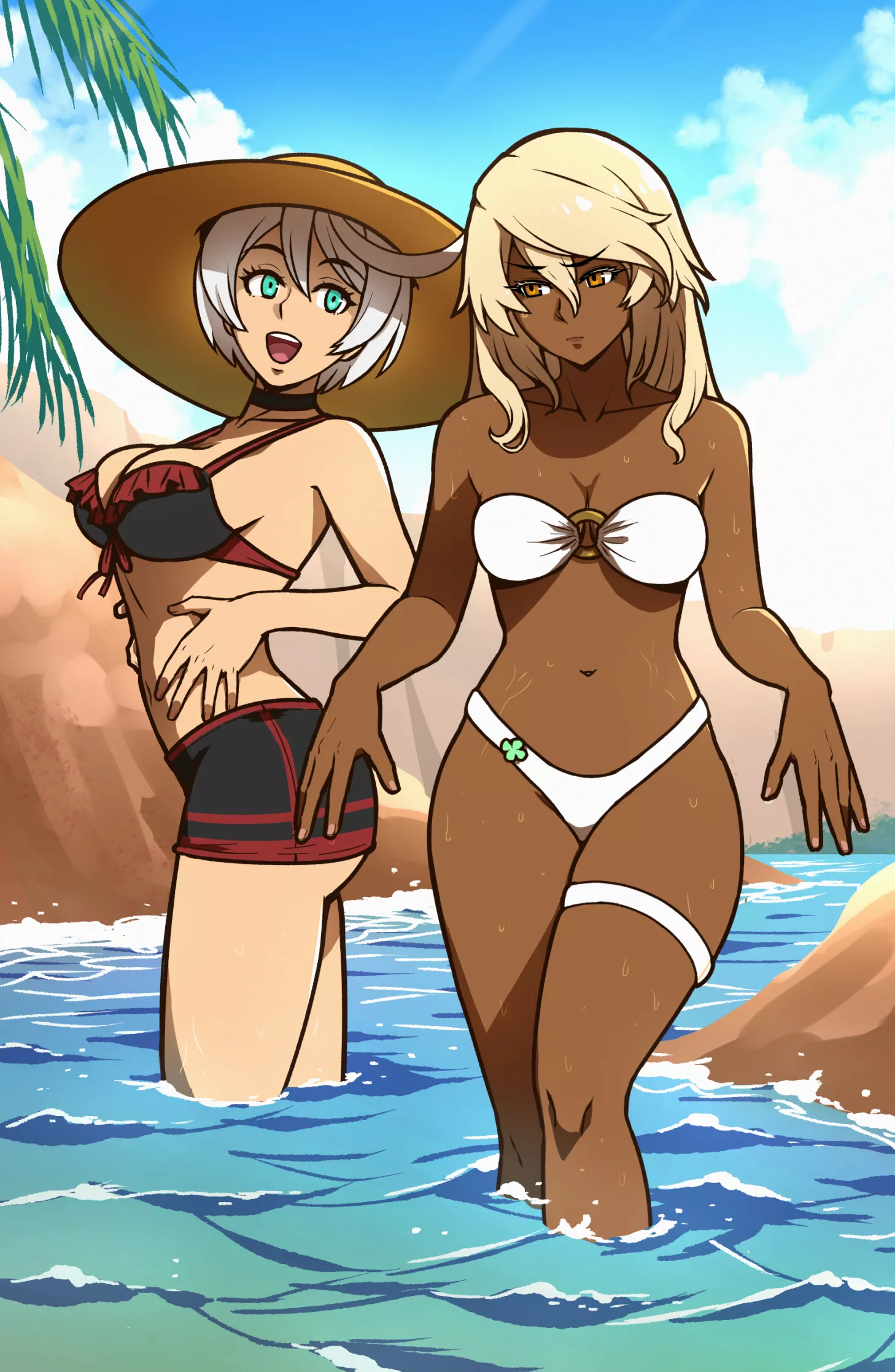 Elphelt & Ramlethal on Vacation [Guilty Gear]