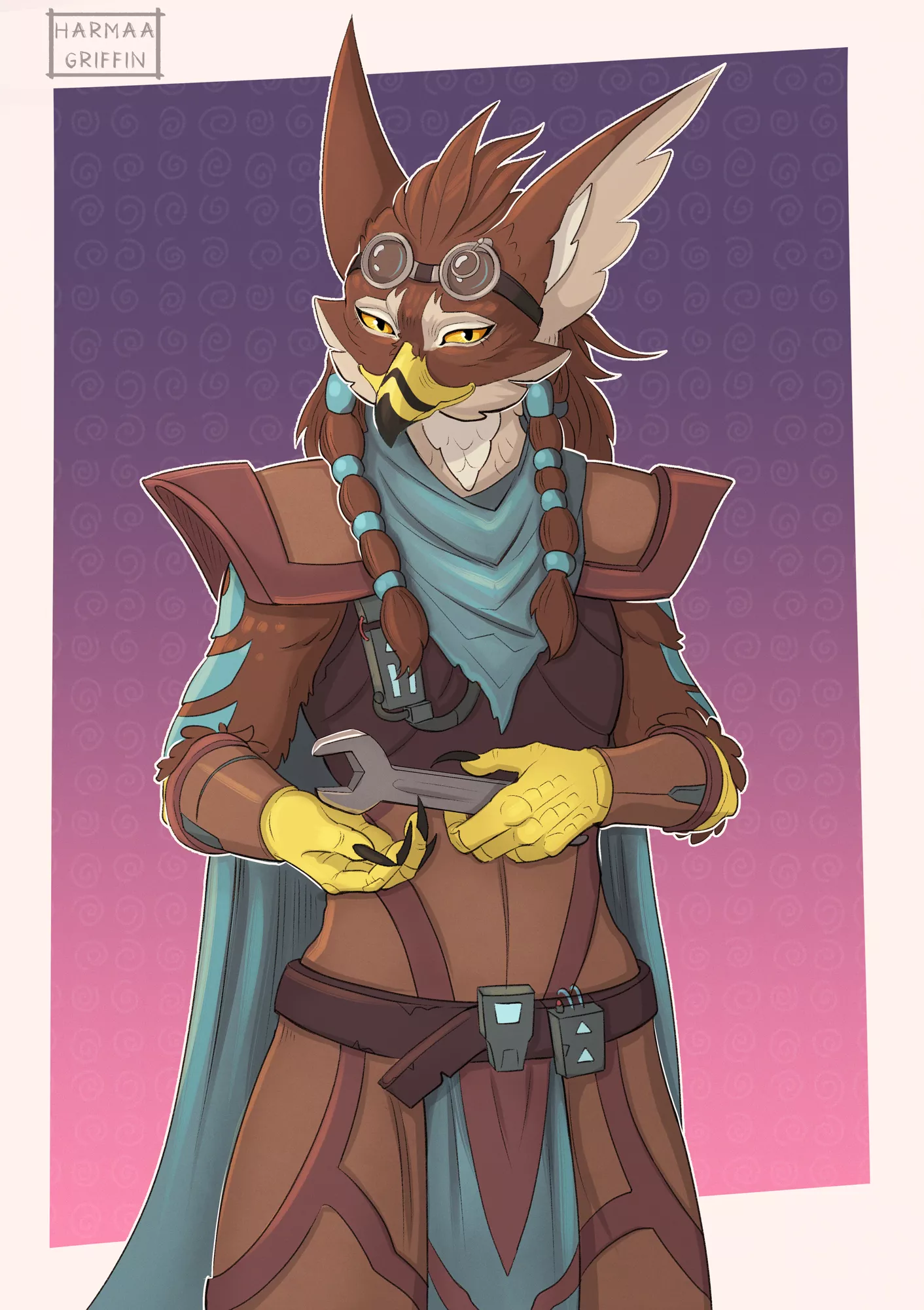 Engineer Birb (HarmaaGriffin) oc