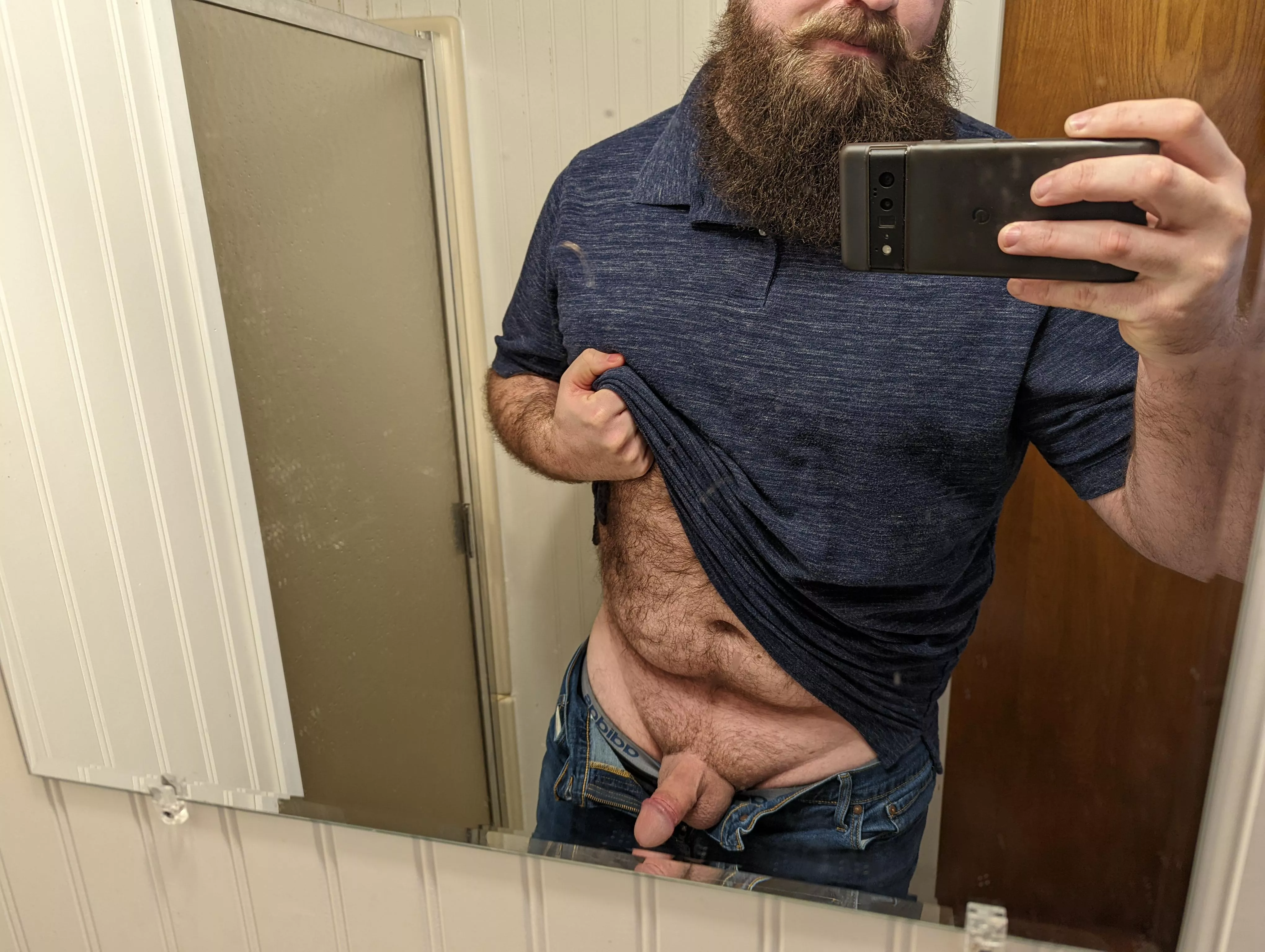 Enjoy my beard, and half boner!