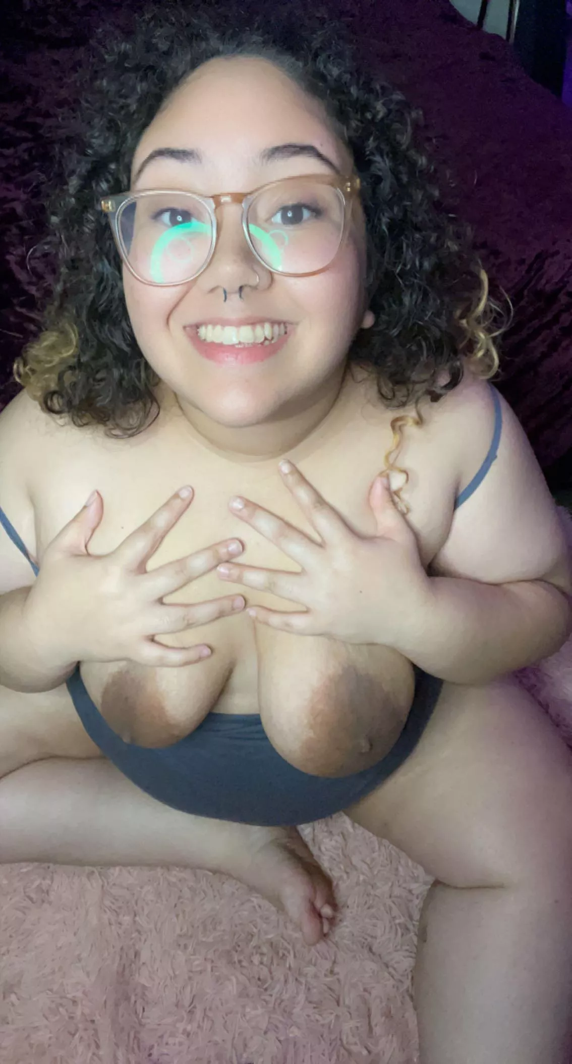 enjoy my big brown areolas