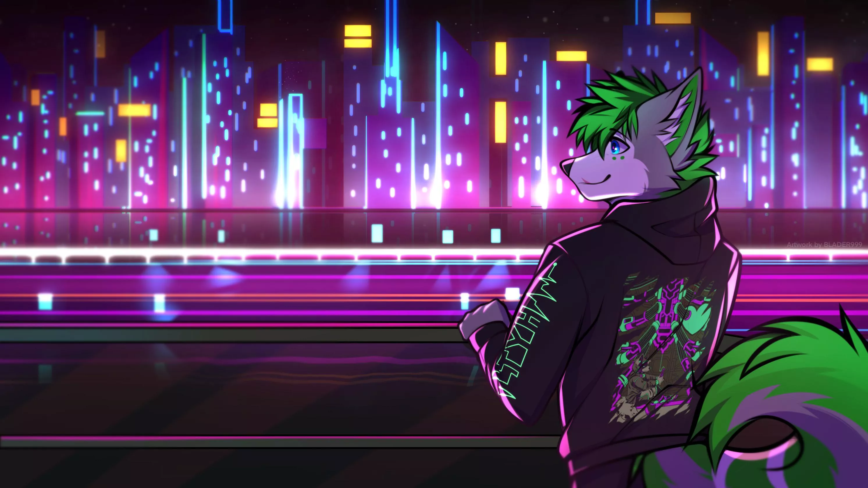 Enjoy the night view - Art by me @masterblader191 (Twitter)