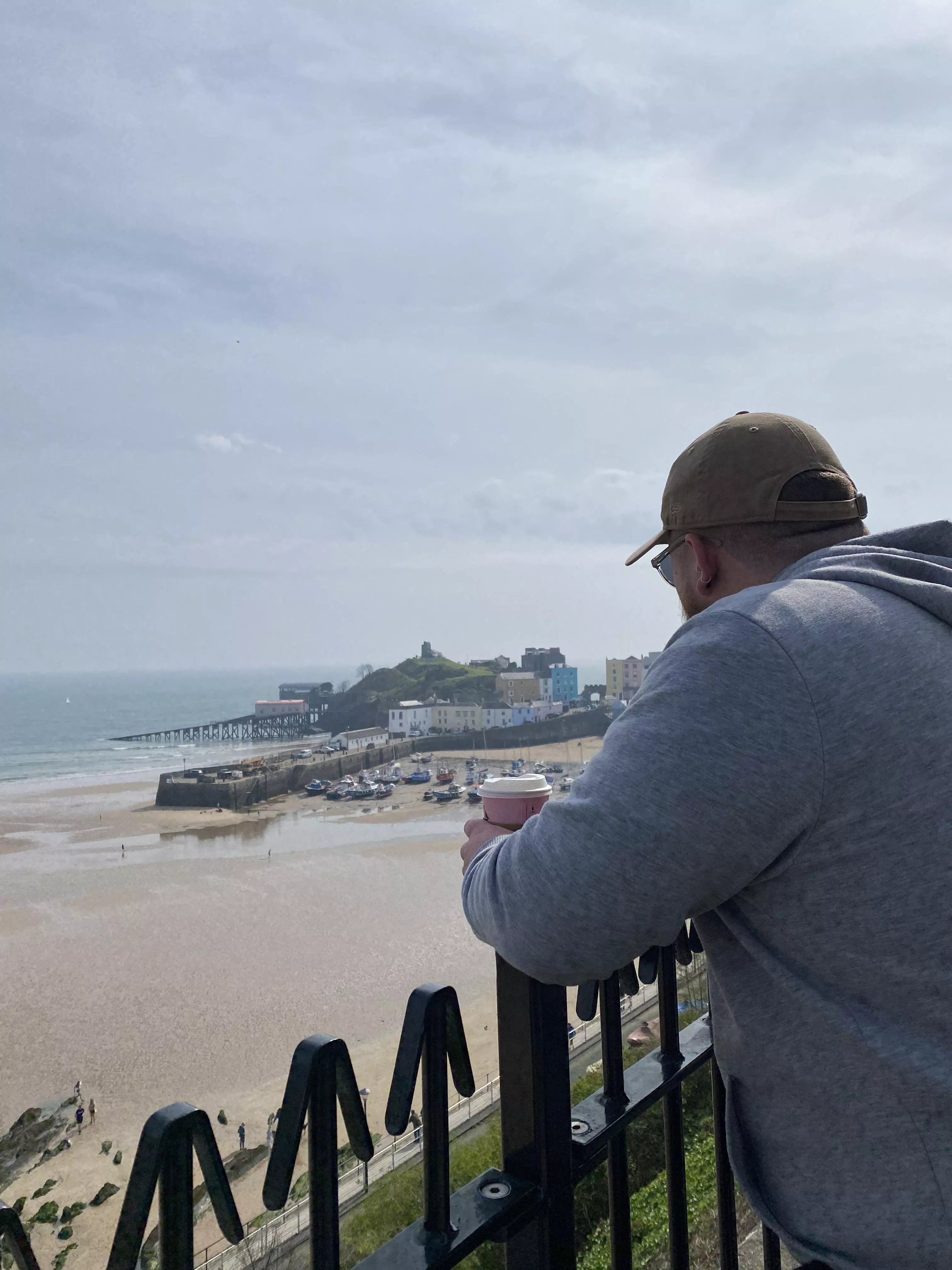 Enjoying a coffee by the sea on my birthday