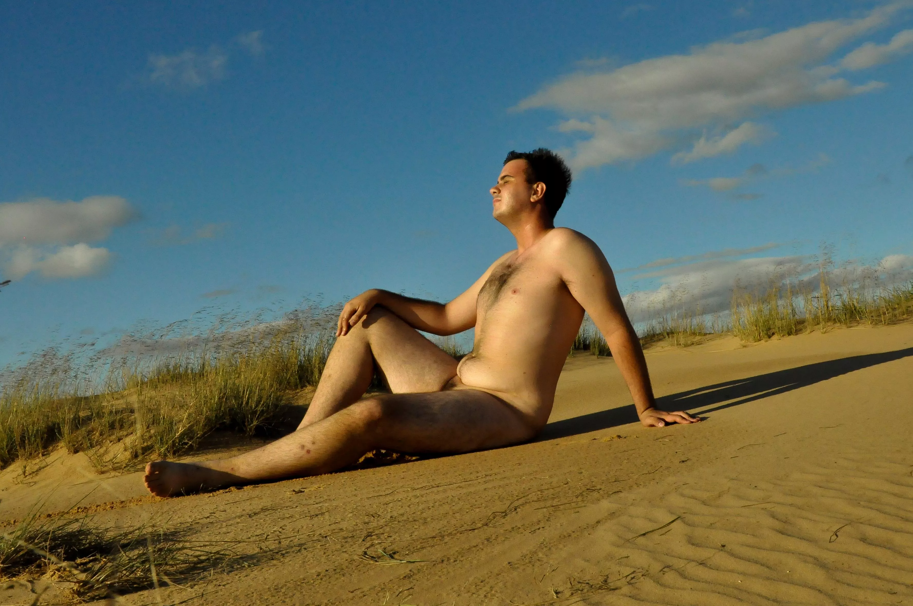 Enjoying the late afternoon sun today in the desert near my house.