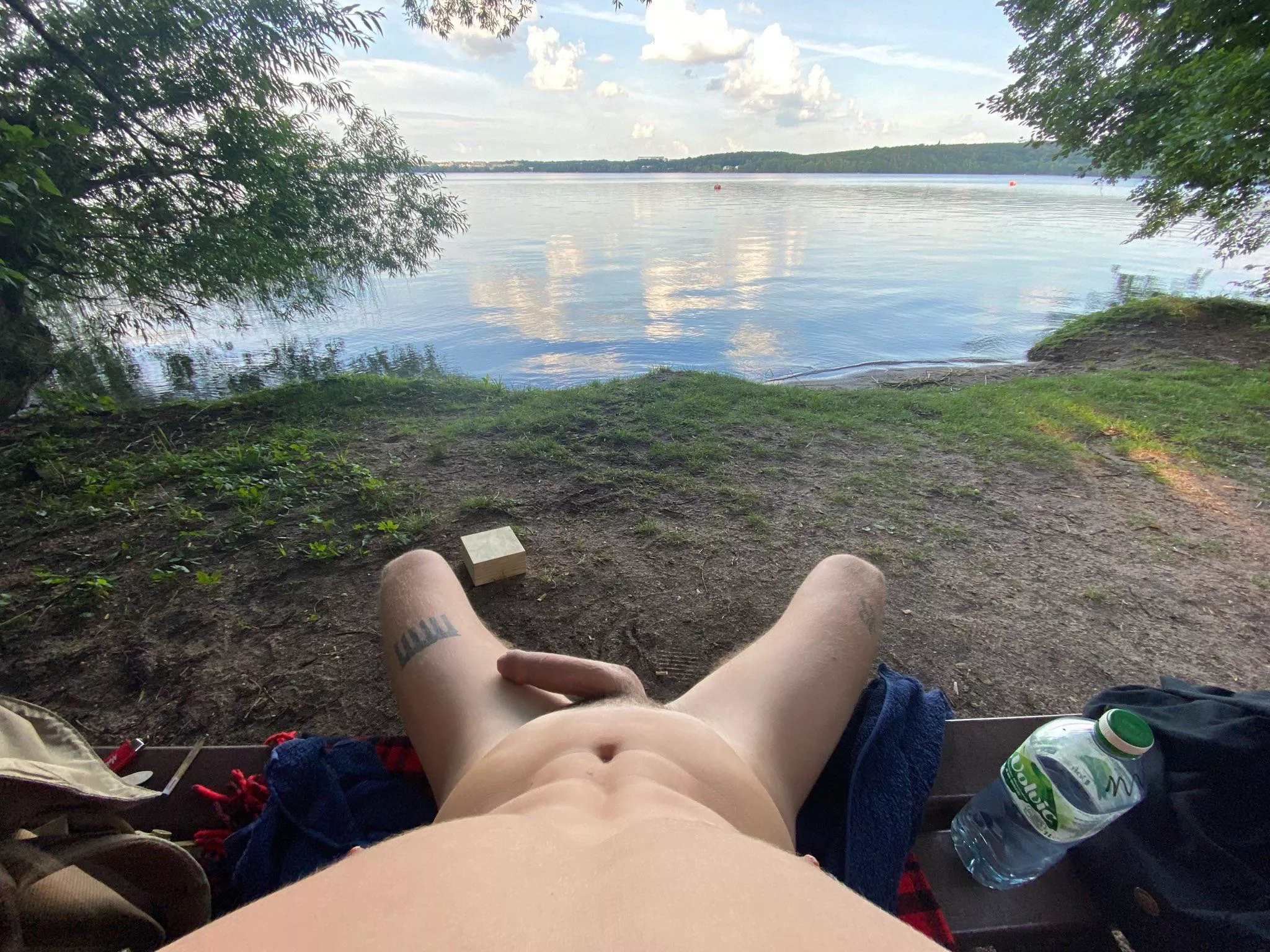 Enjoying the view at the lake