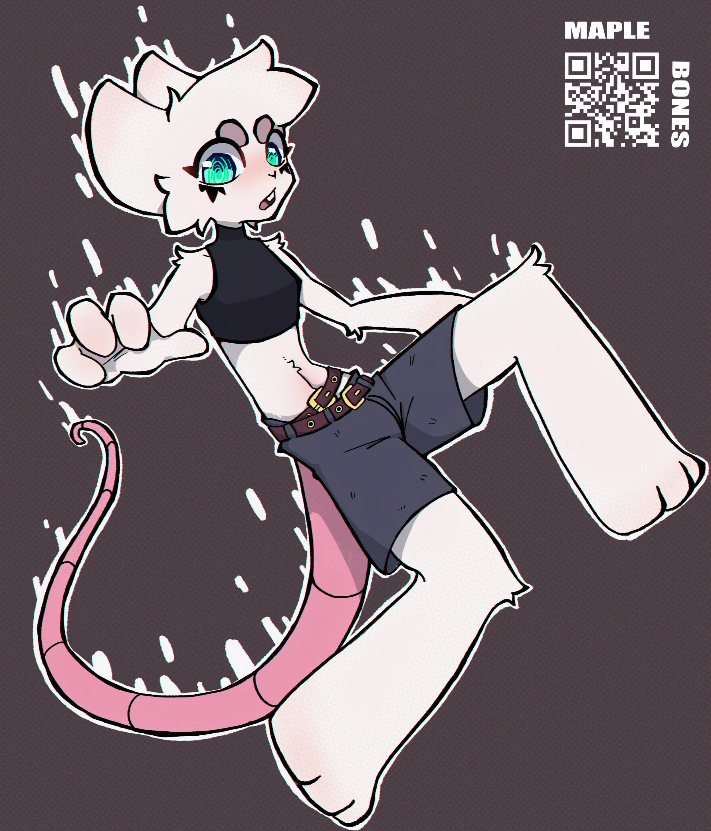 Enoki the Mouse! (by @Maple_Bones on twitter)