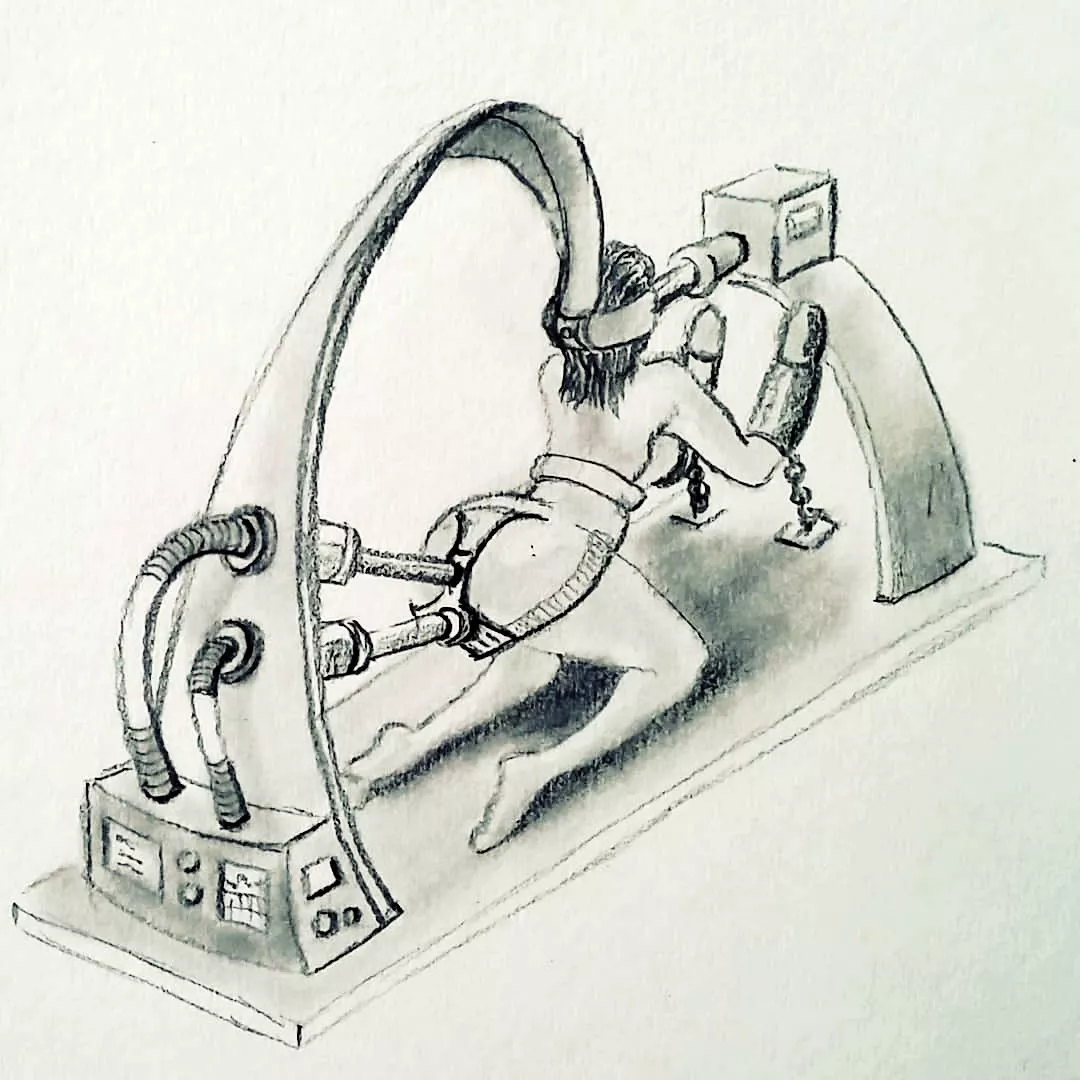 Enter my machine! (Old pencil sketch)