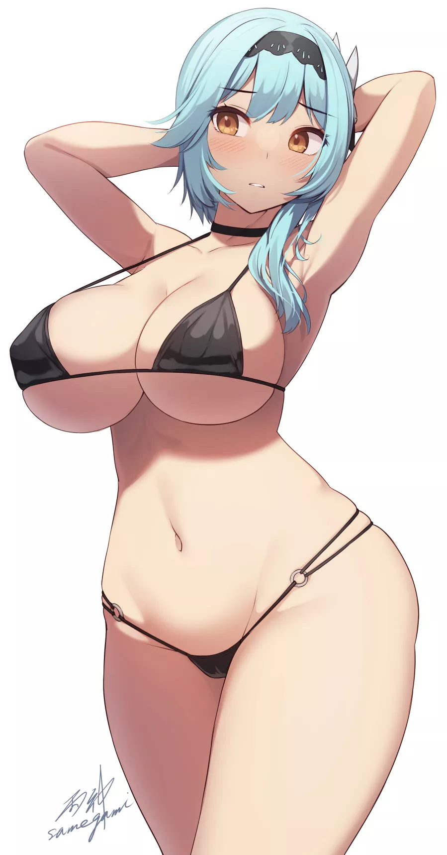 Eula Micro Bikini Arms Up Blush ( Samegami ) [Genshin Impact]