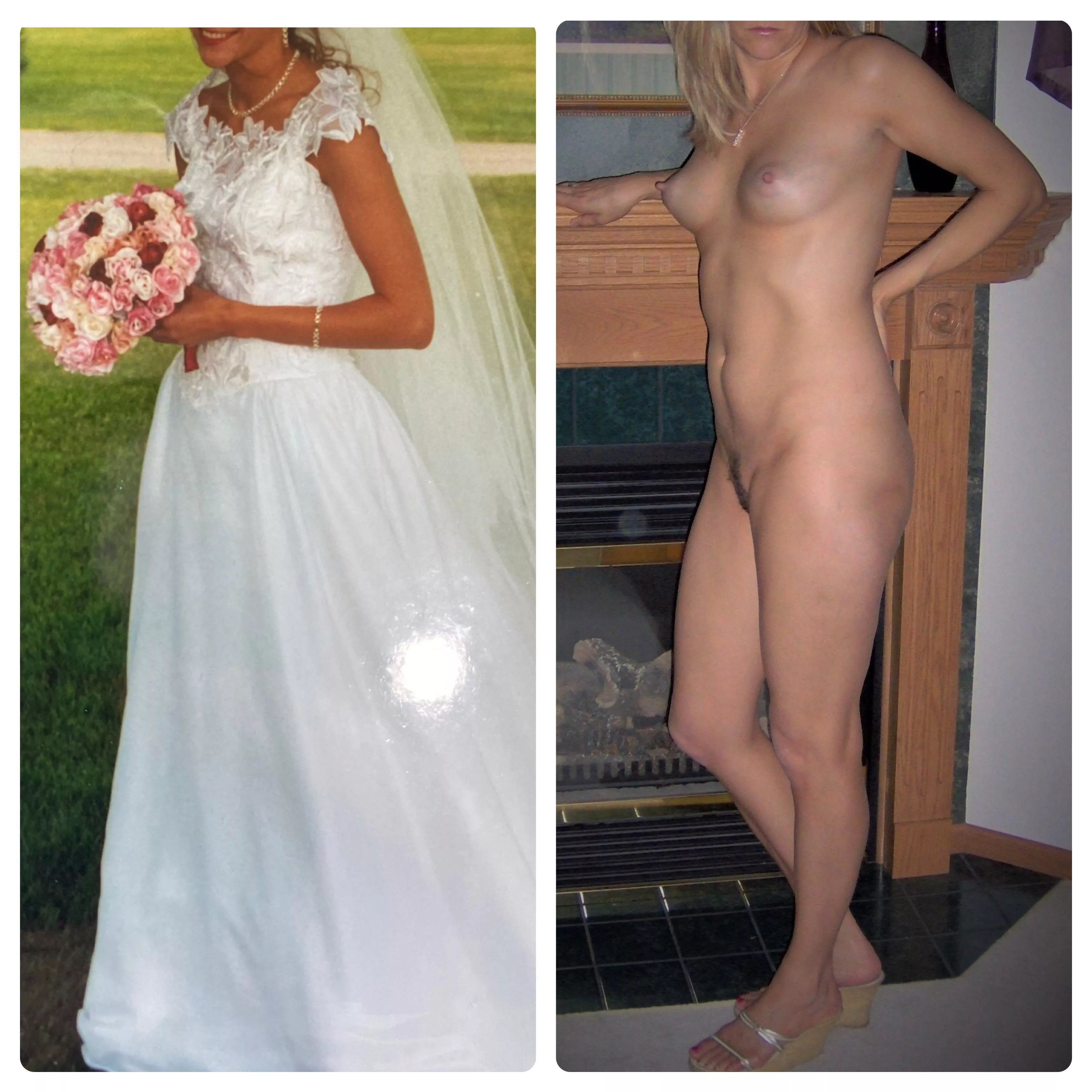 Ever go to a wedding and wonder what the bride looks like underneath her dress?