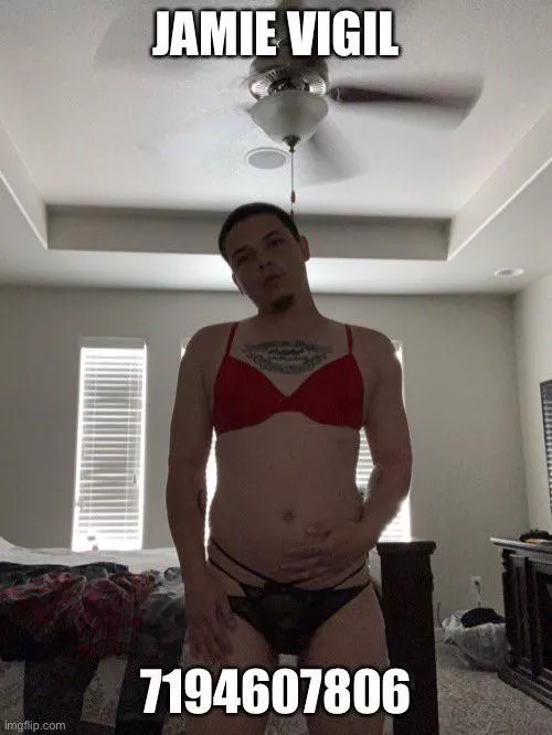 Exposed sissy Jamie Vigil Jr