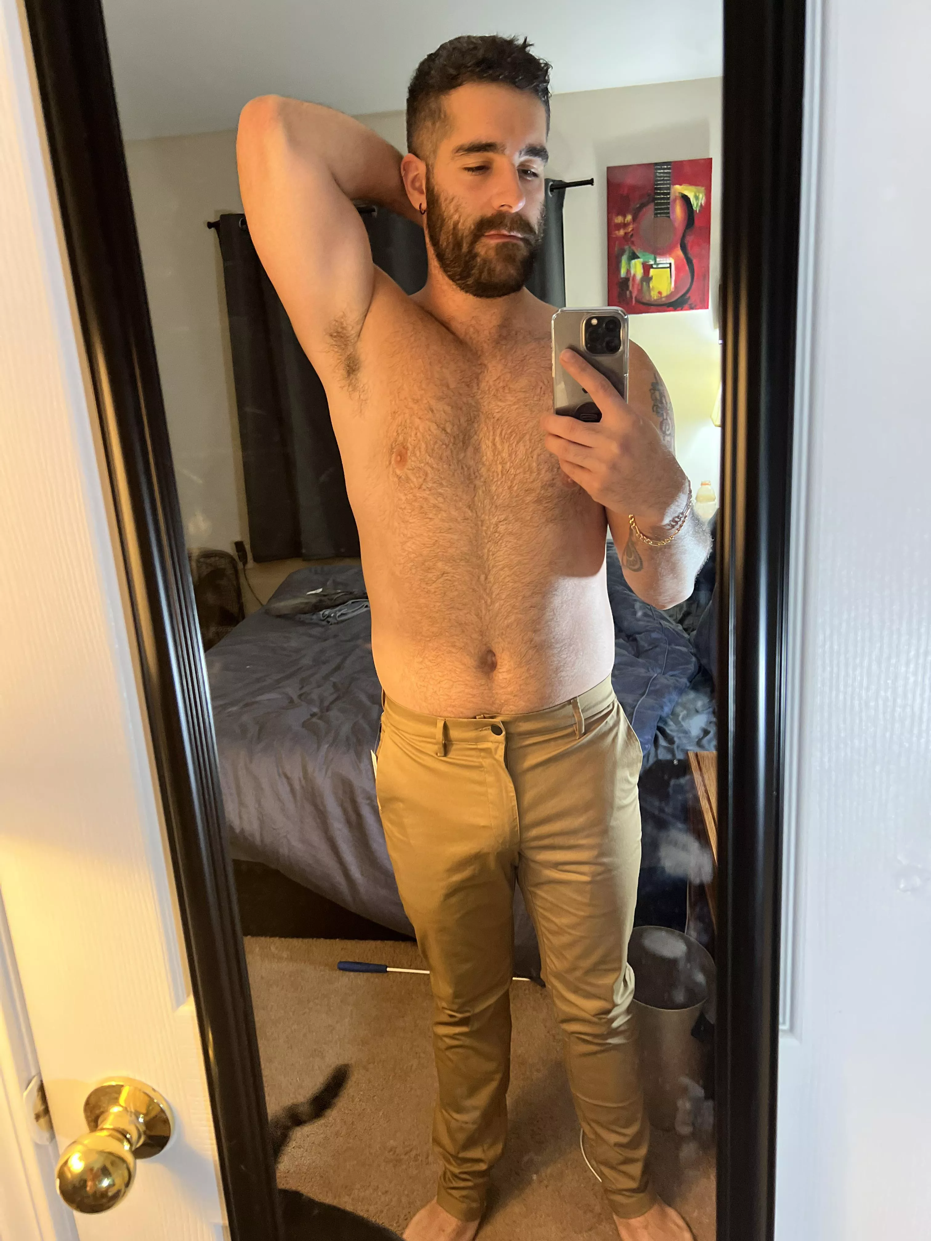 Fat bulge in these khakis!