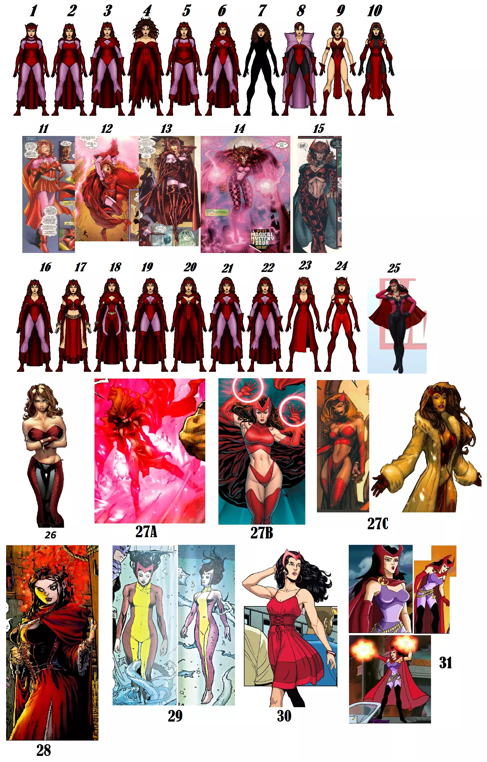 Favorite Scarlet Witch outfits? [various marvel comics]