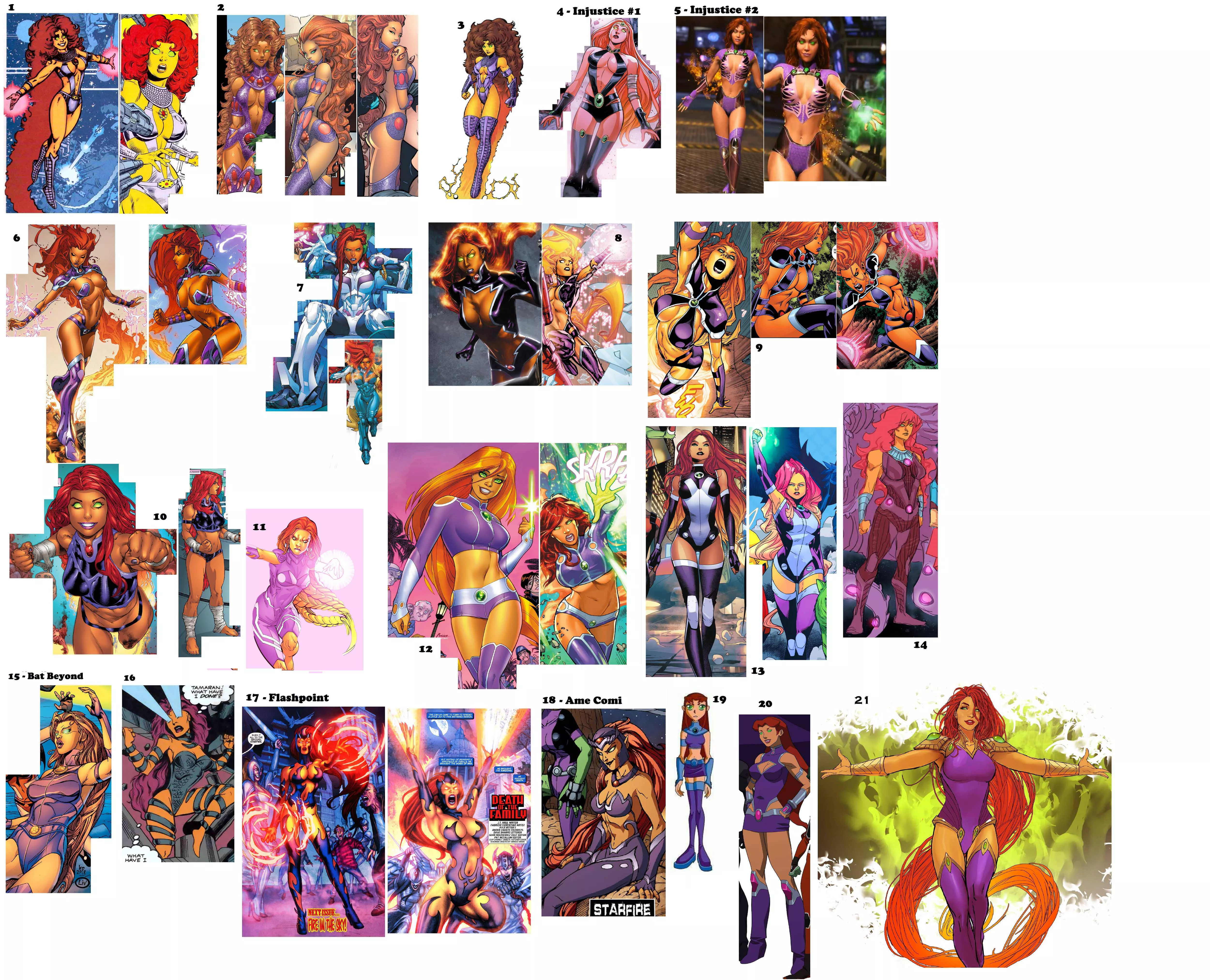 Favorite Starfire Outfits? [various DC comics]