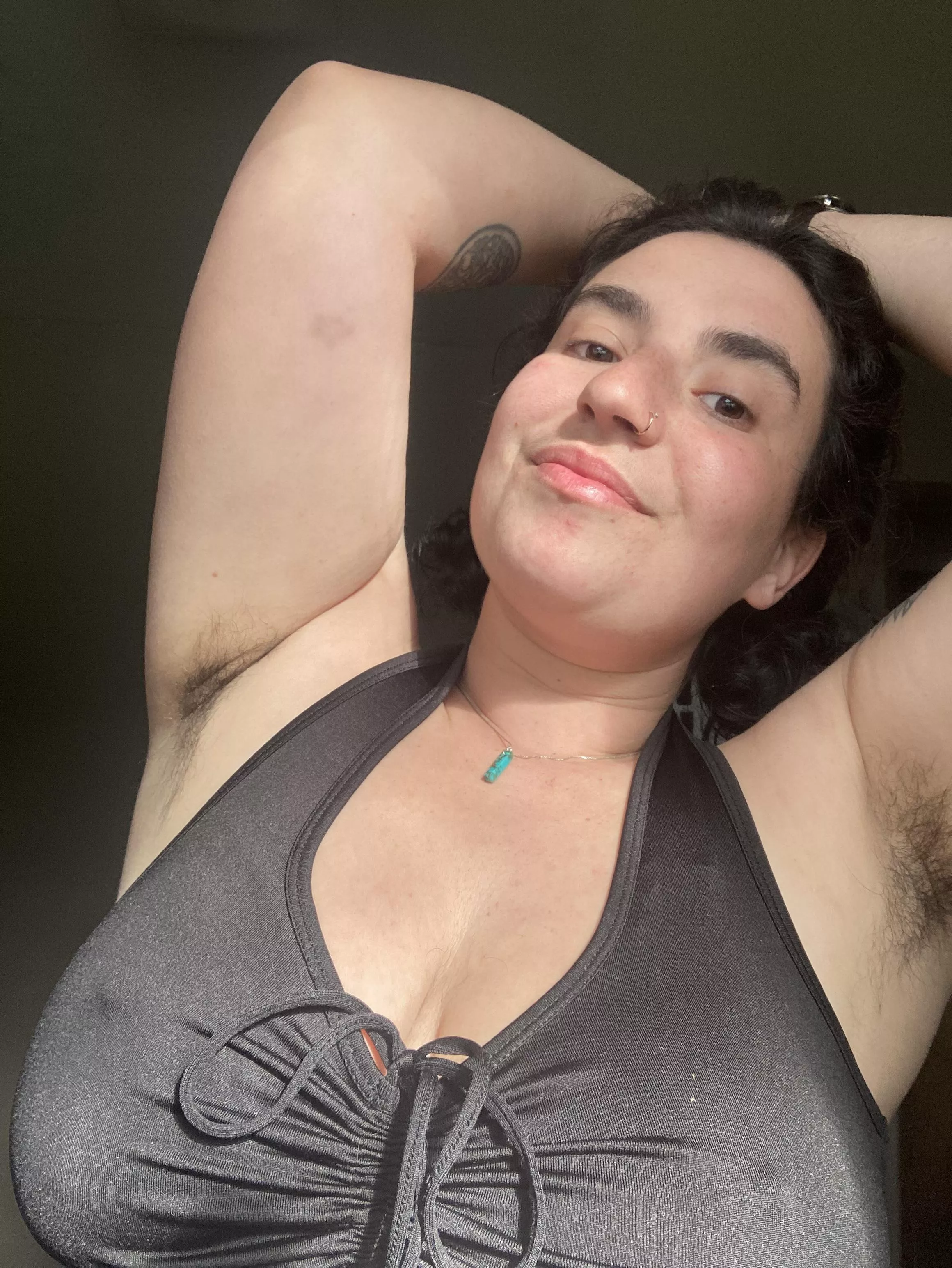 Feeling cute with my hairy armpits ðŸ¥°