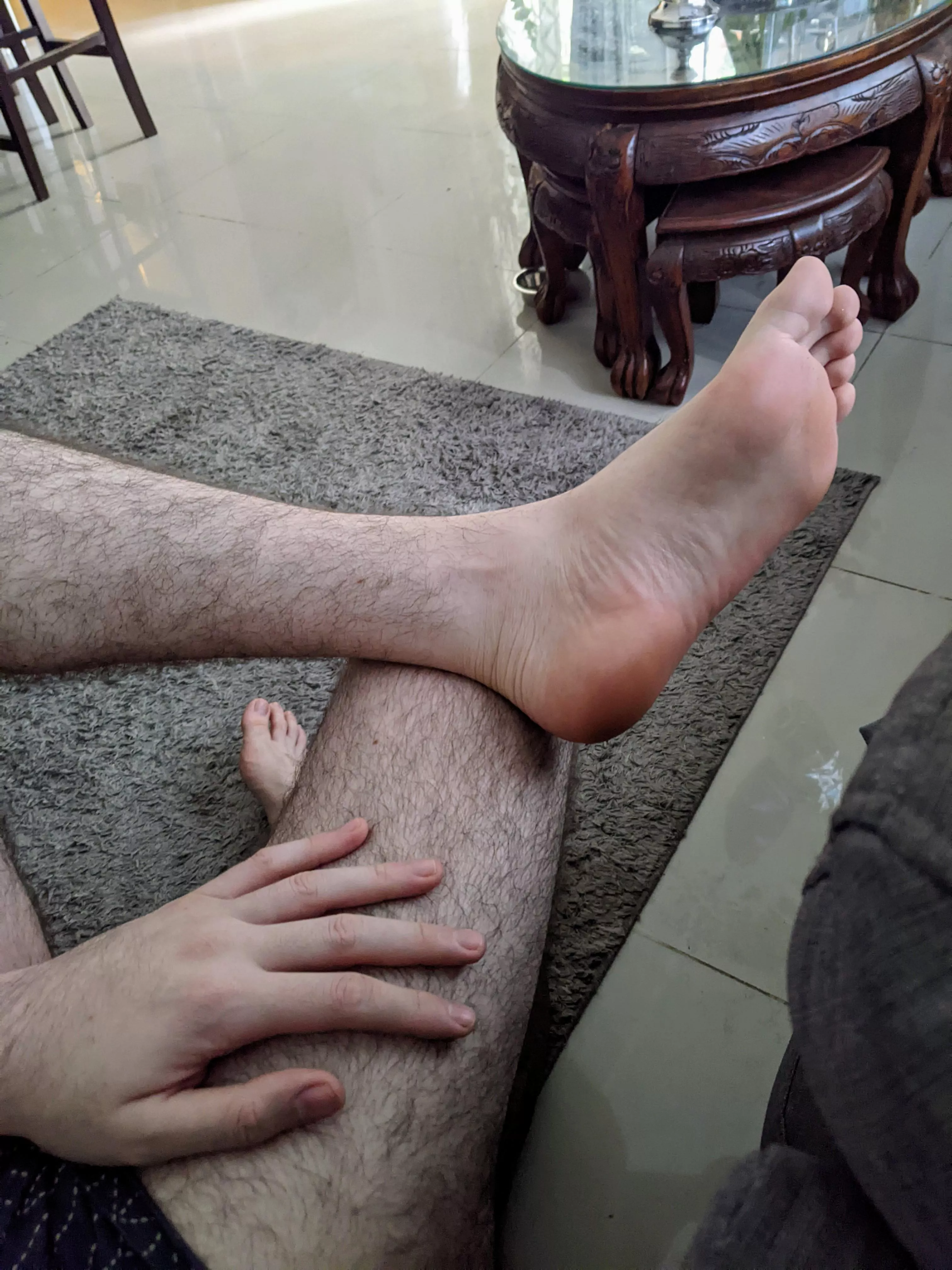 Feet sore from walking a bit yesterday, who wants to rub em for me?