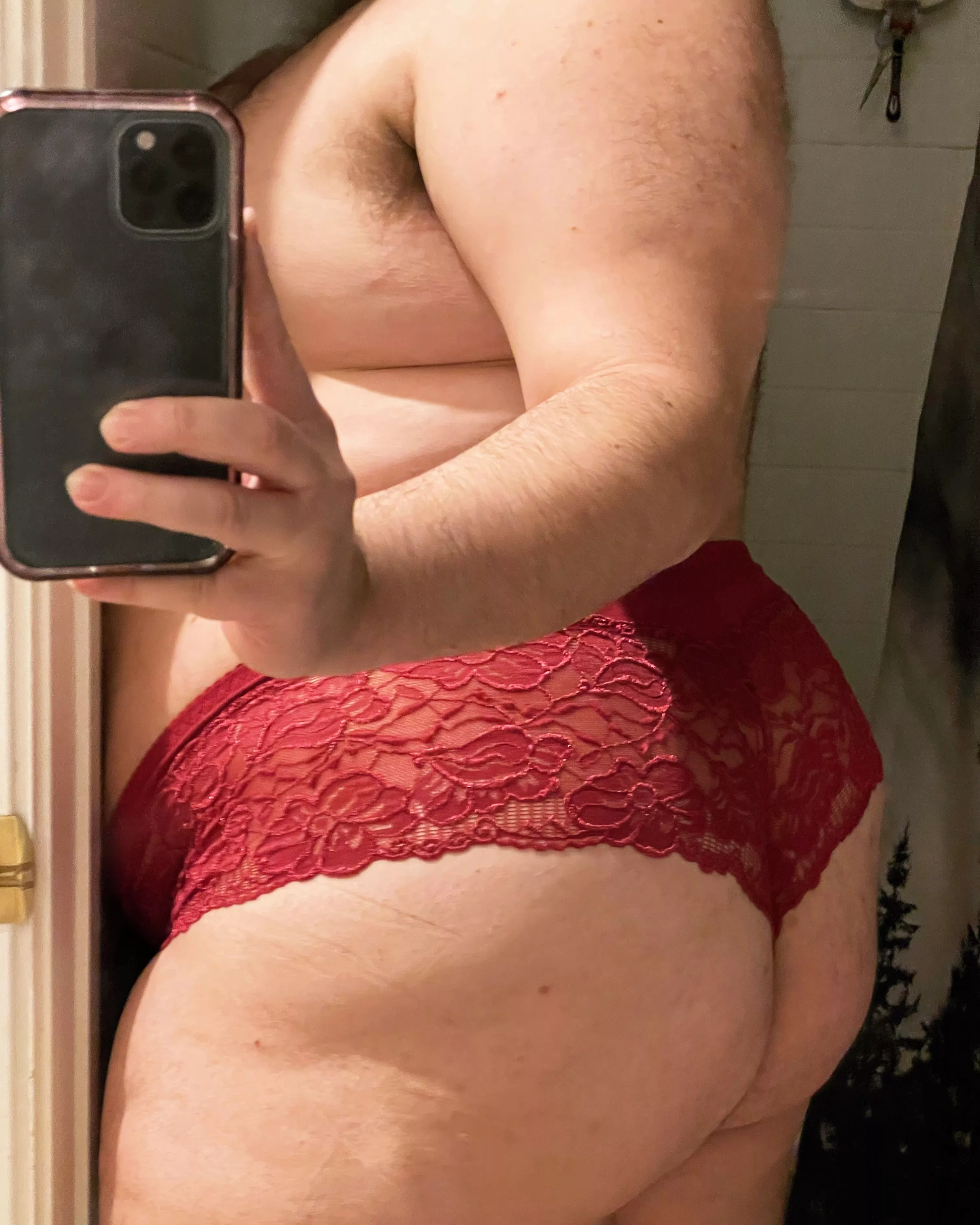 Felt like a sexy lady boy in red