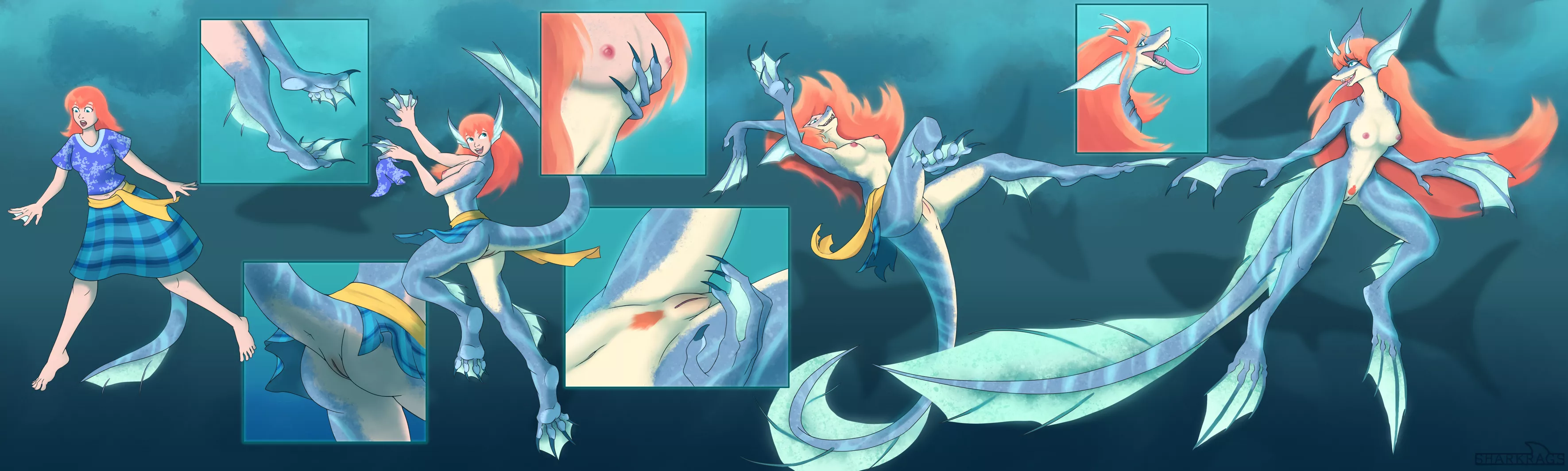 Female Species Transformation (Artist: sharkrags)