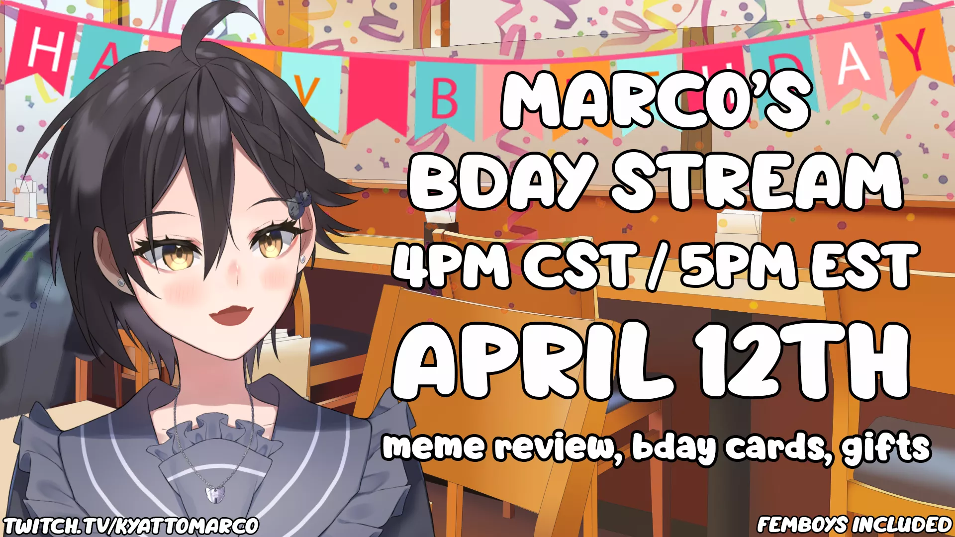 FEMBOY BIRTHDAY STREAM (join discord to participate -> https://discord.gg/tz3y3fzdMr)