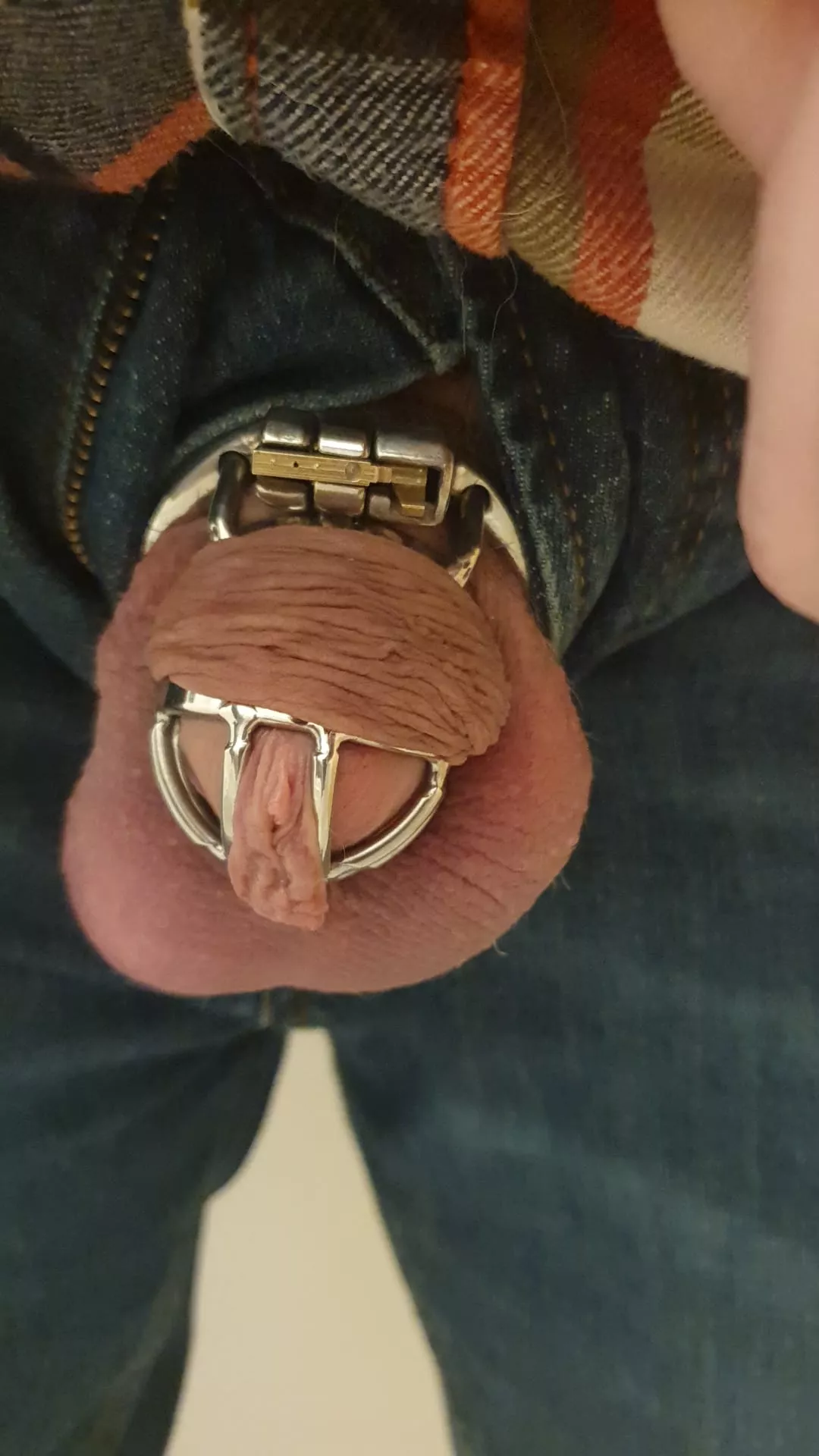 First post ever and its of my small cock in chastity!