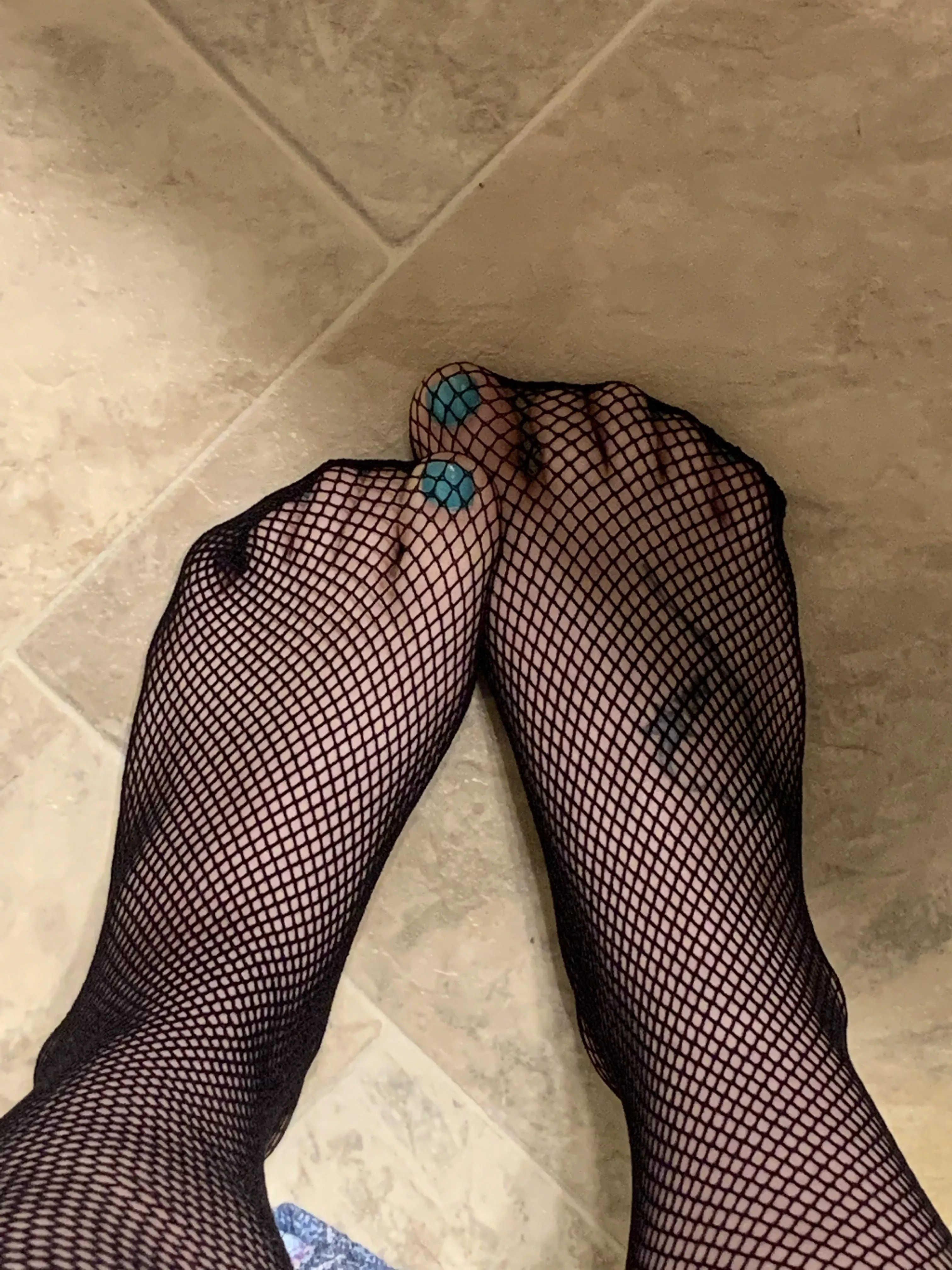 First time in fishnets