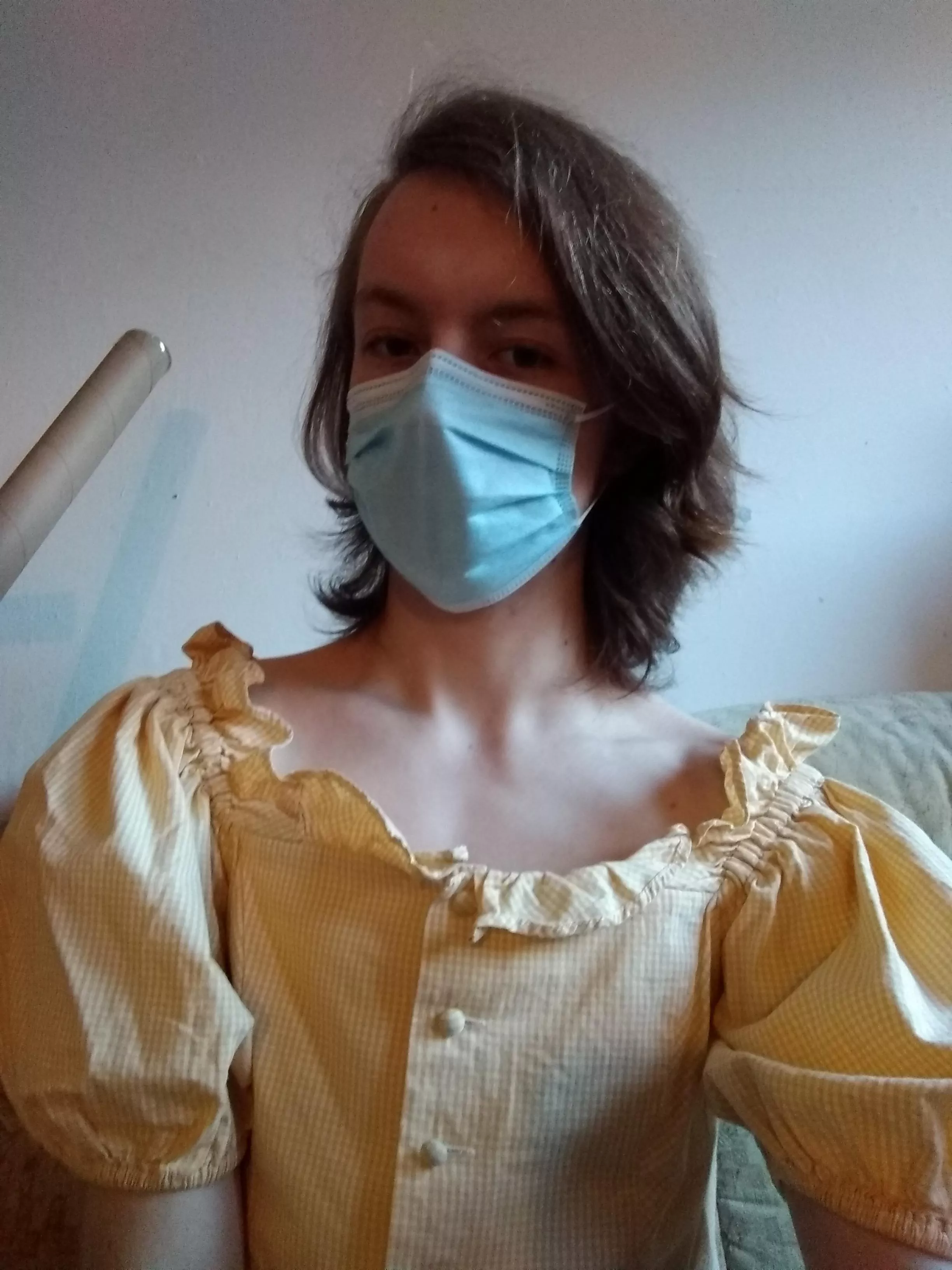 first time posting, first time wearing something feminine, stole it from my mum's closet, hope I look cute, please be gentle <3