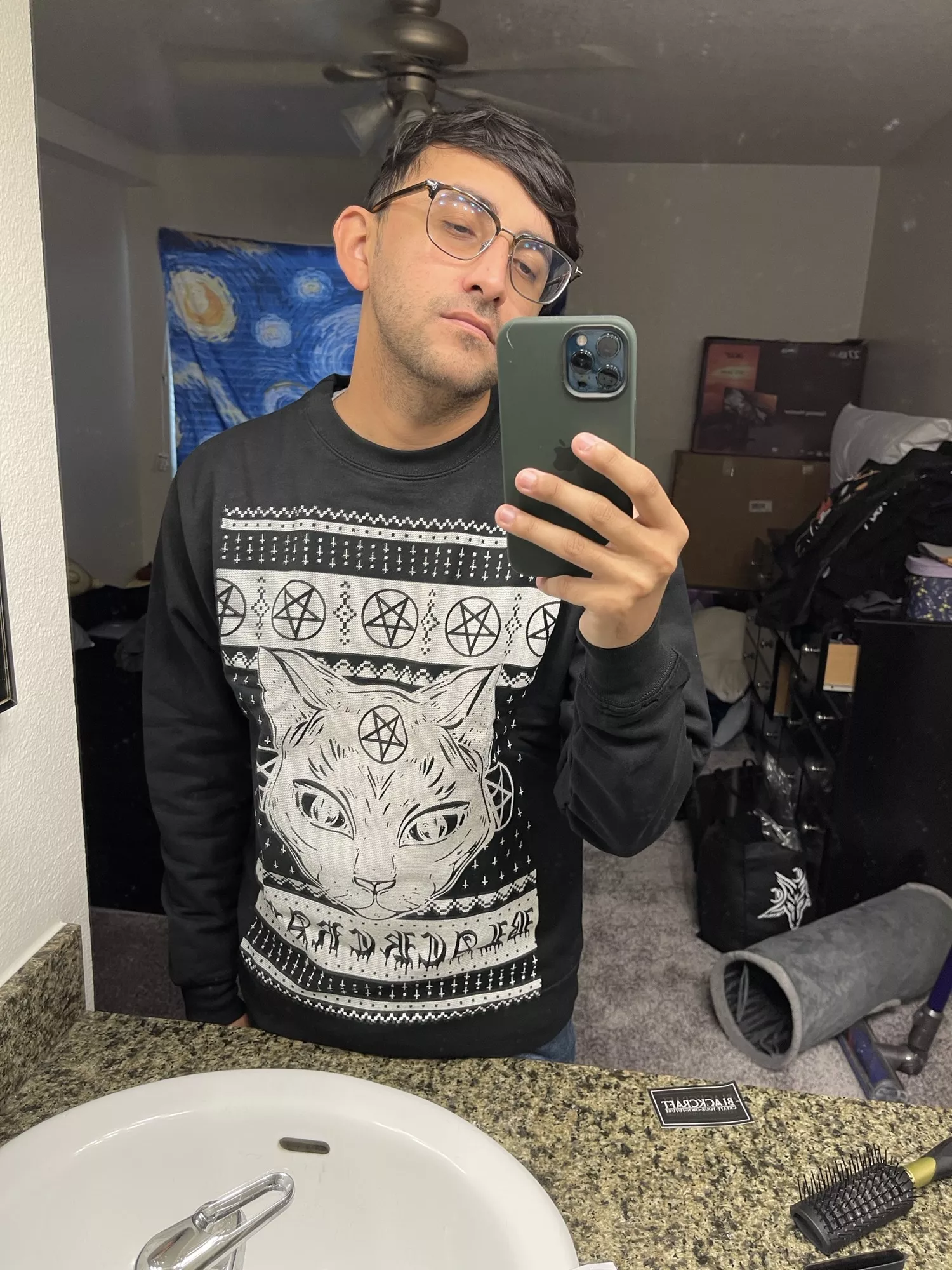 First time posting. Love when people ask if I worship Satan just because of my sweater. 😈 How is every doing?