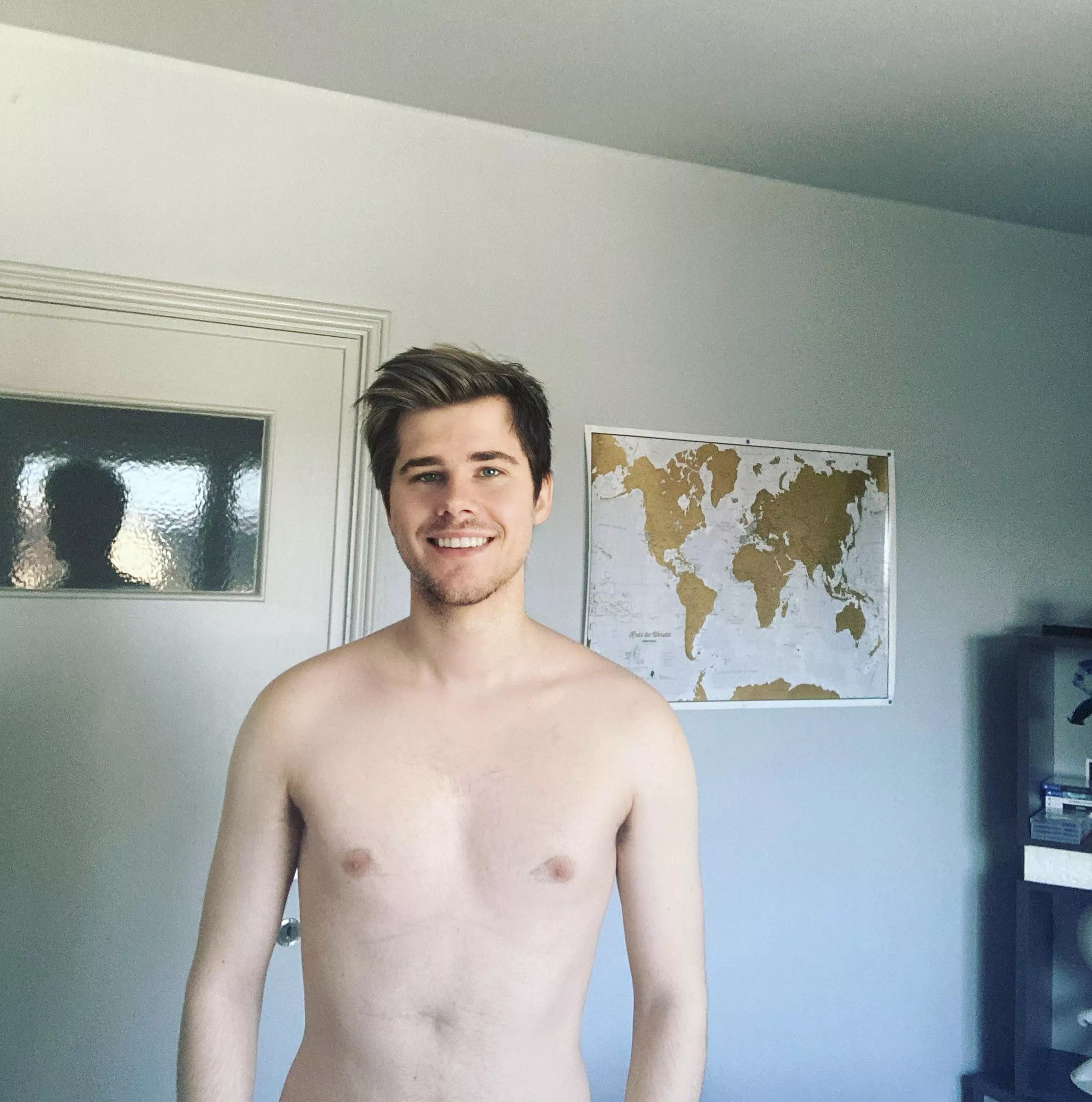 First time shirtless