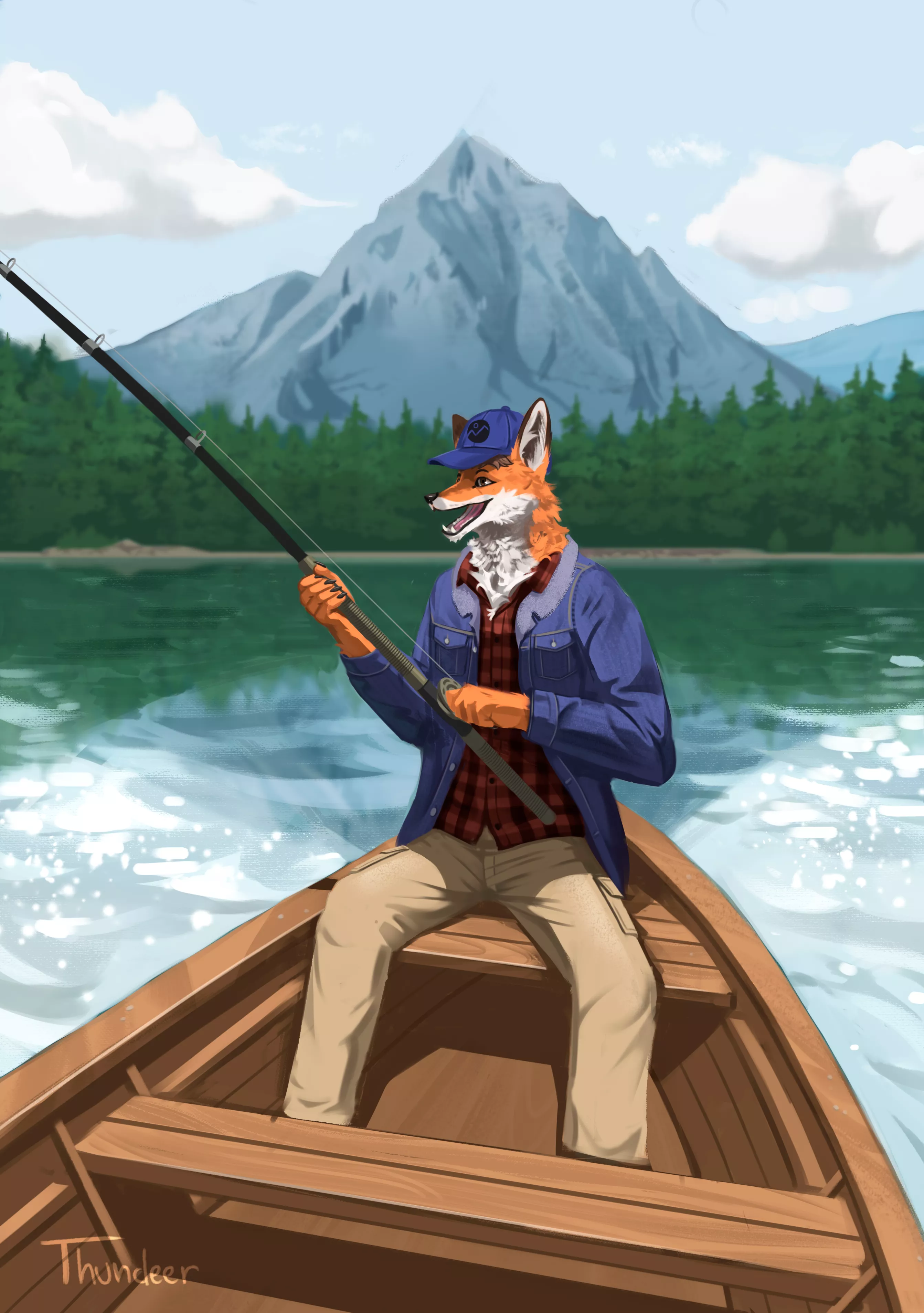 Fishing! ðŸ¦ŠðŸŽ£ (By me @MediocreOs)