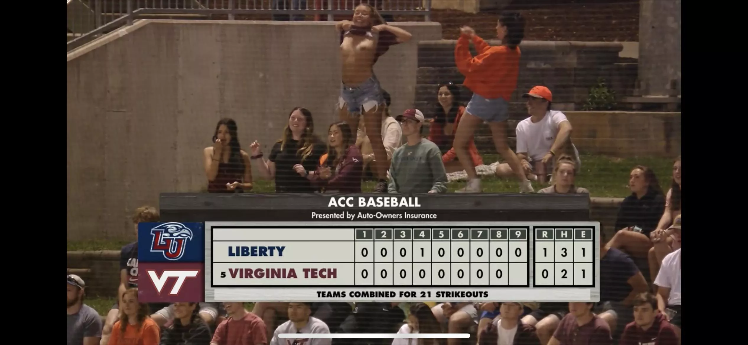 Flashing at the ball game