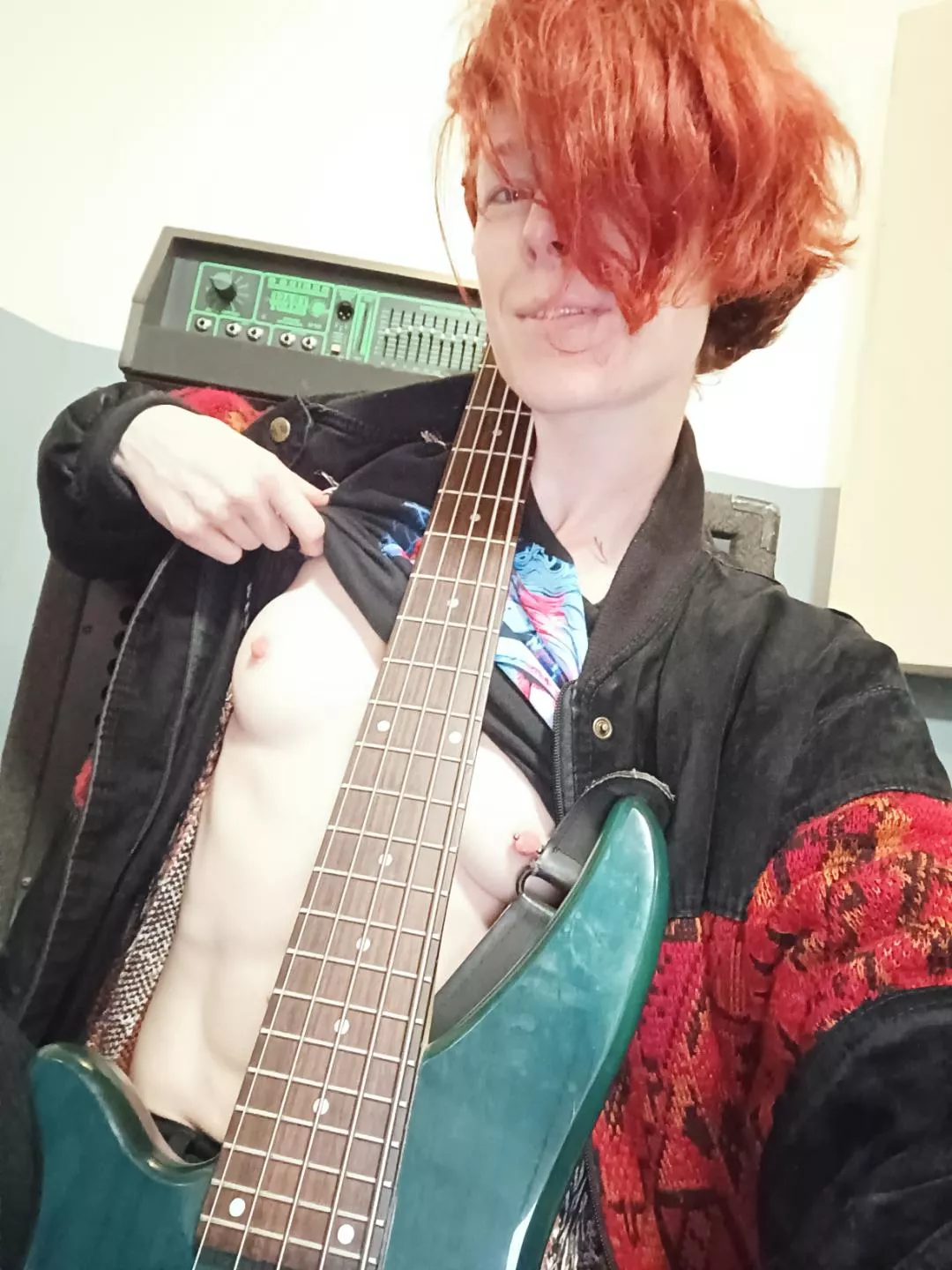 Flashing my tits at band practice