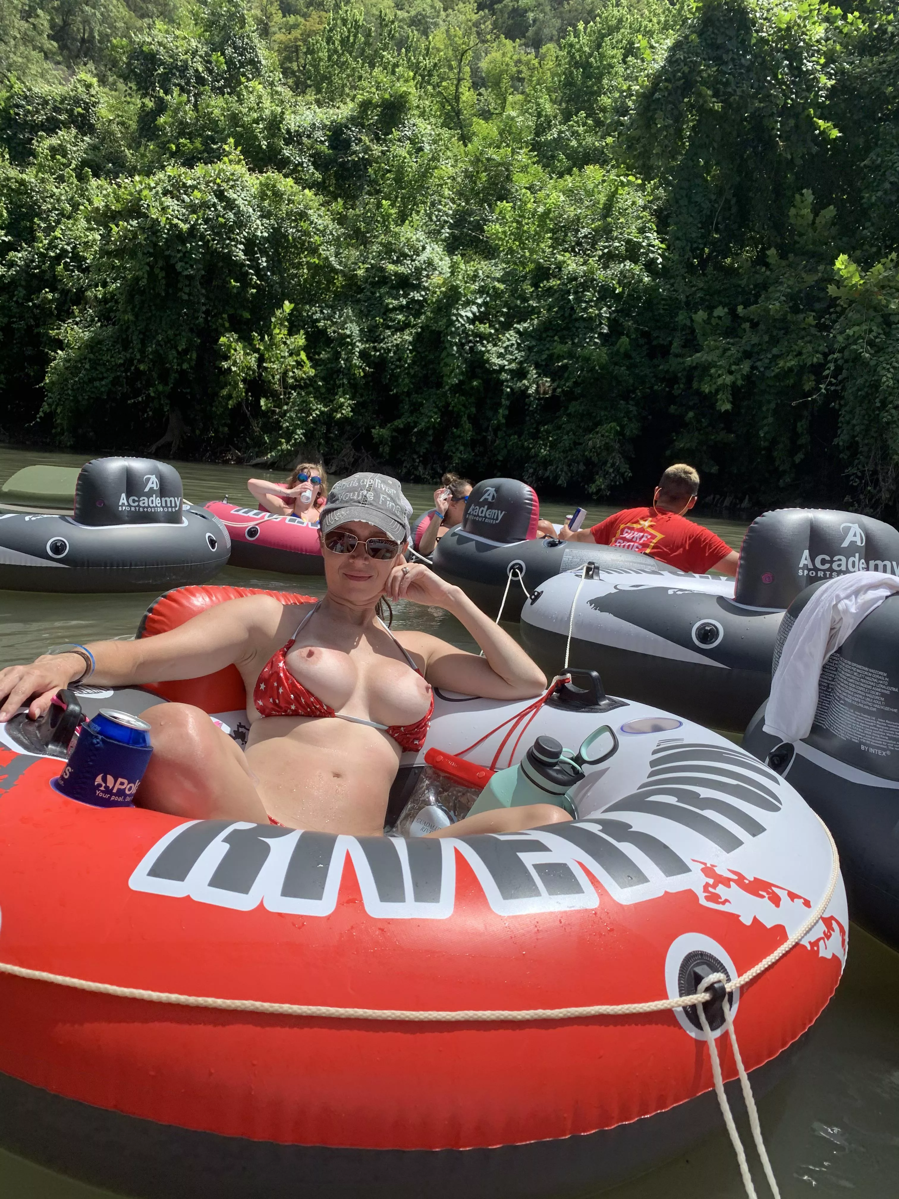 Floating the river with titties out is the only way to goâ€¦