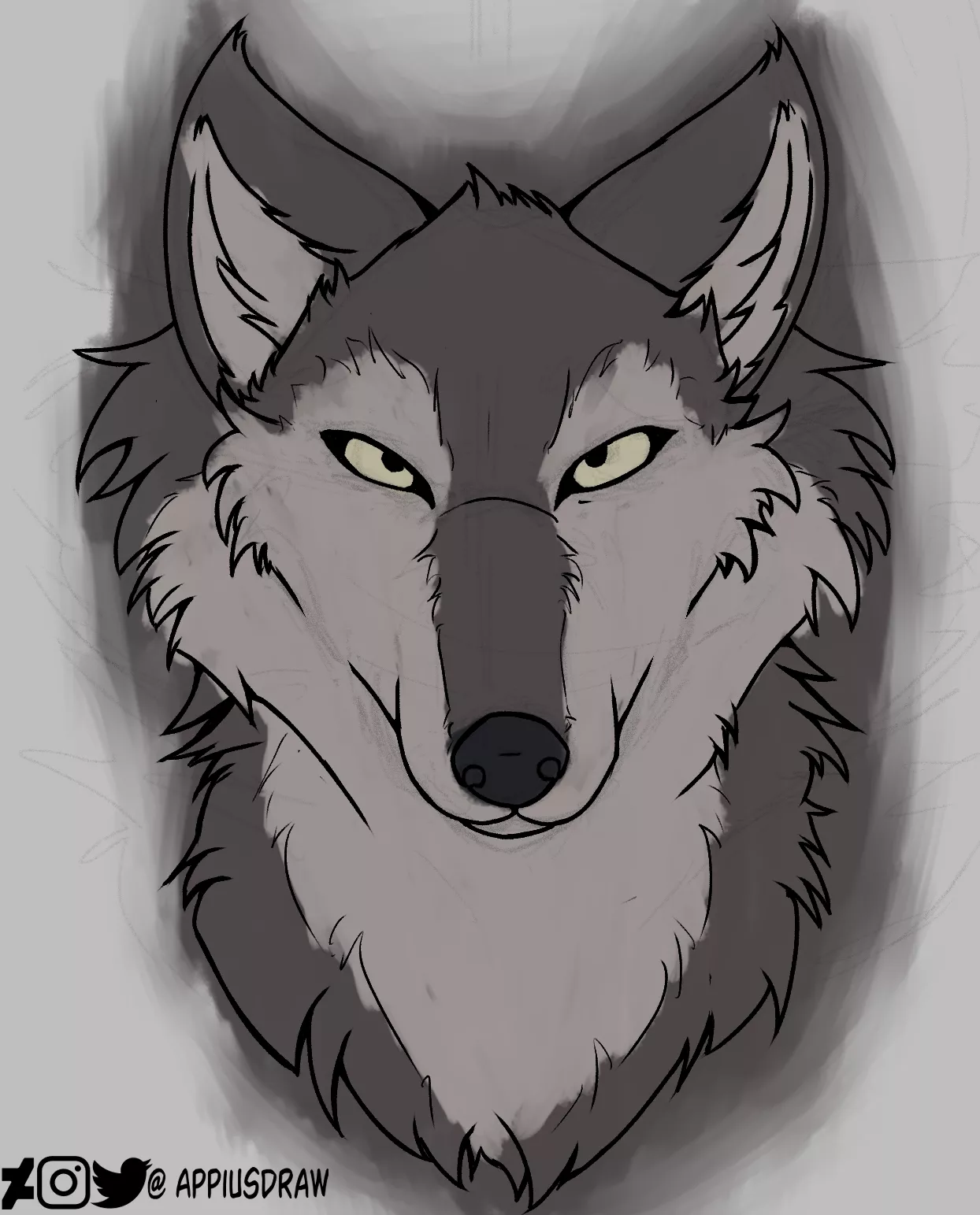 Floofy Wolf (Art by Me)