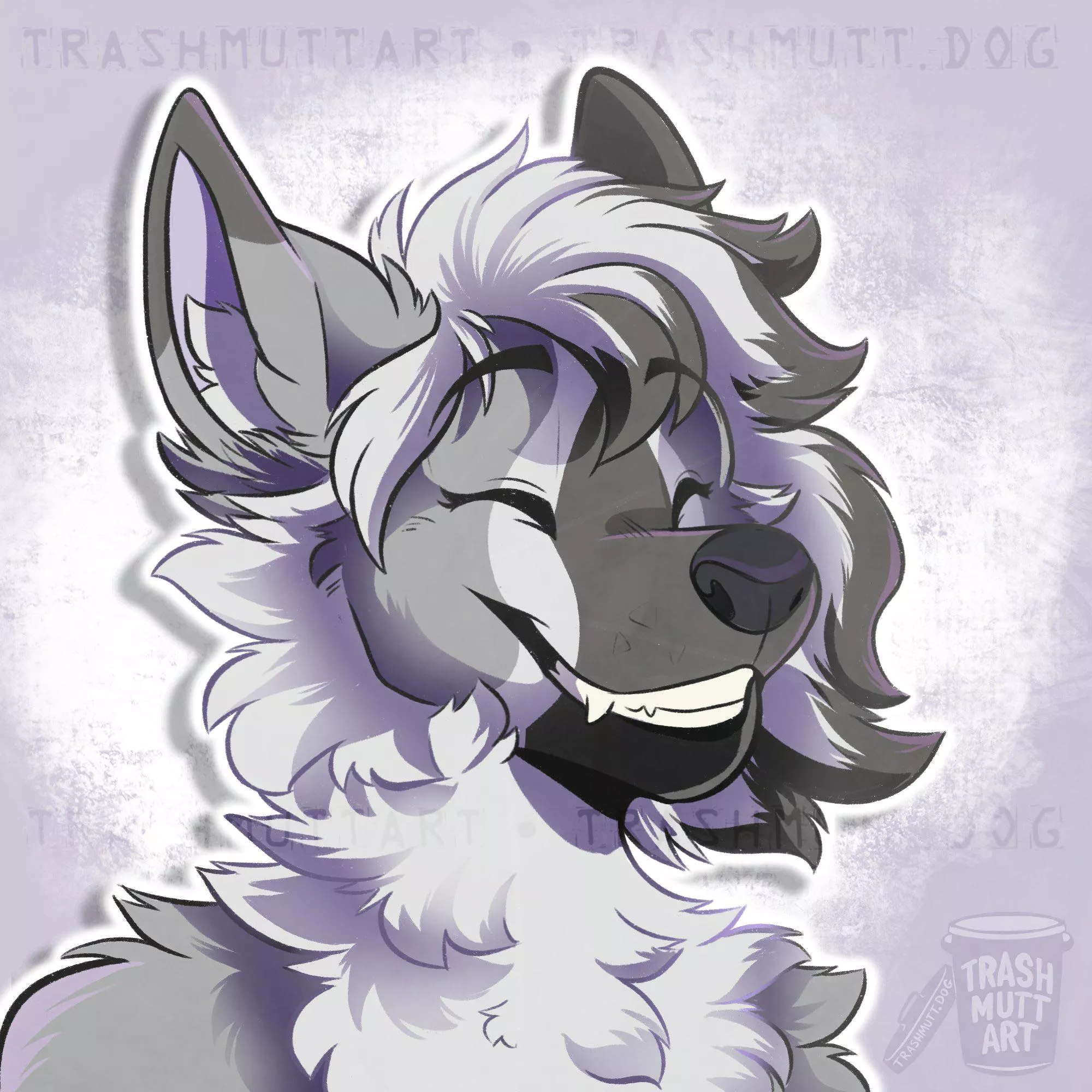 Floofy Wolf 🐺 (art by me - TrashmuttArt on Twitter)