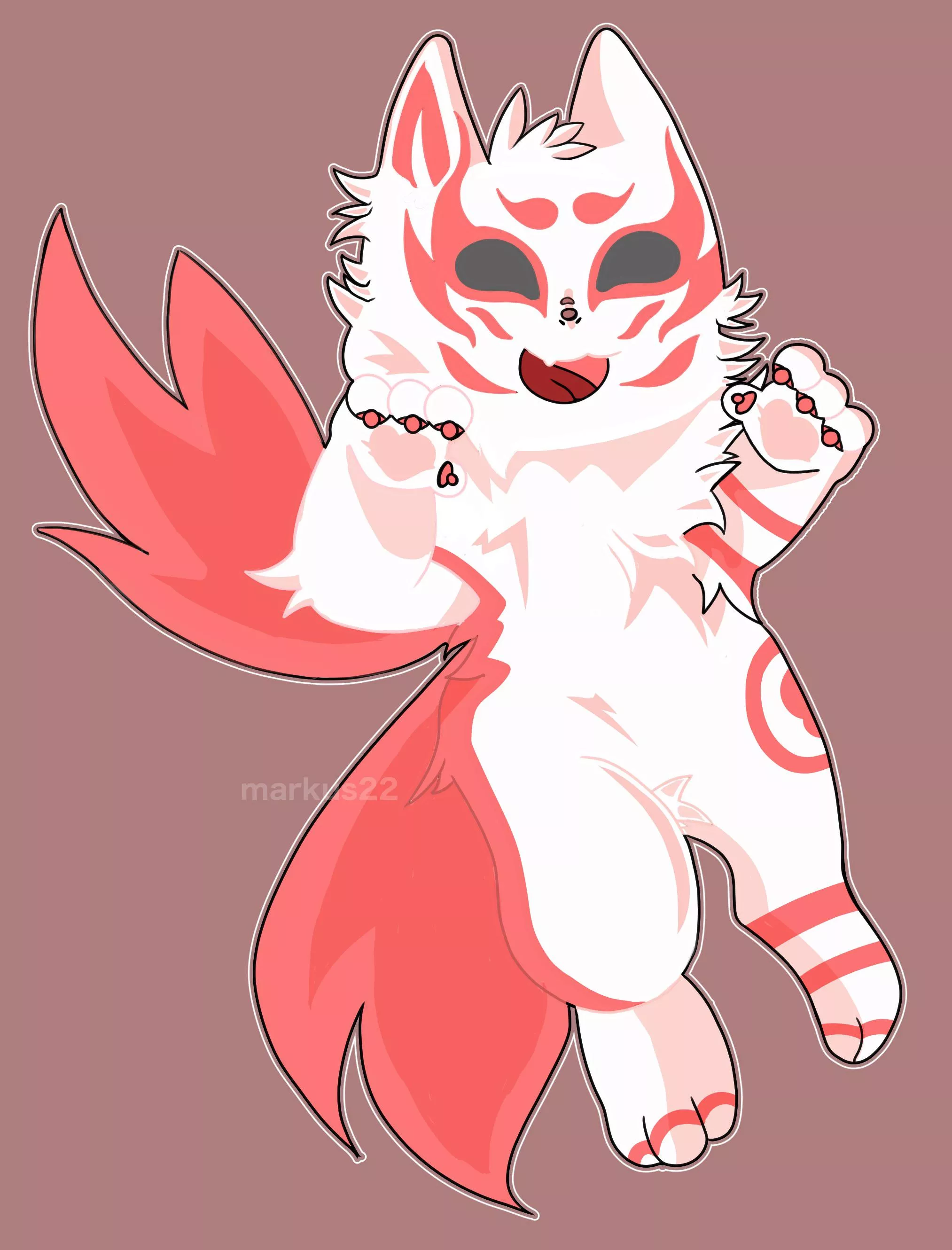 fluffy chibi japanese fox !! [OC]