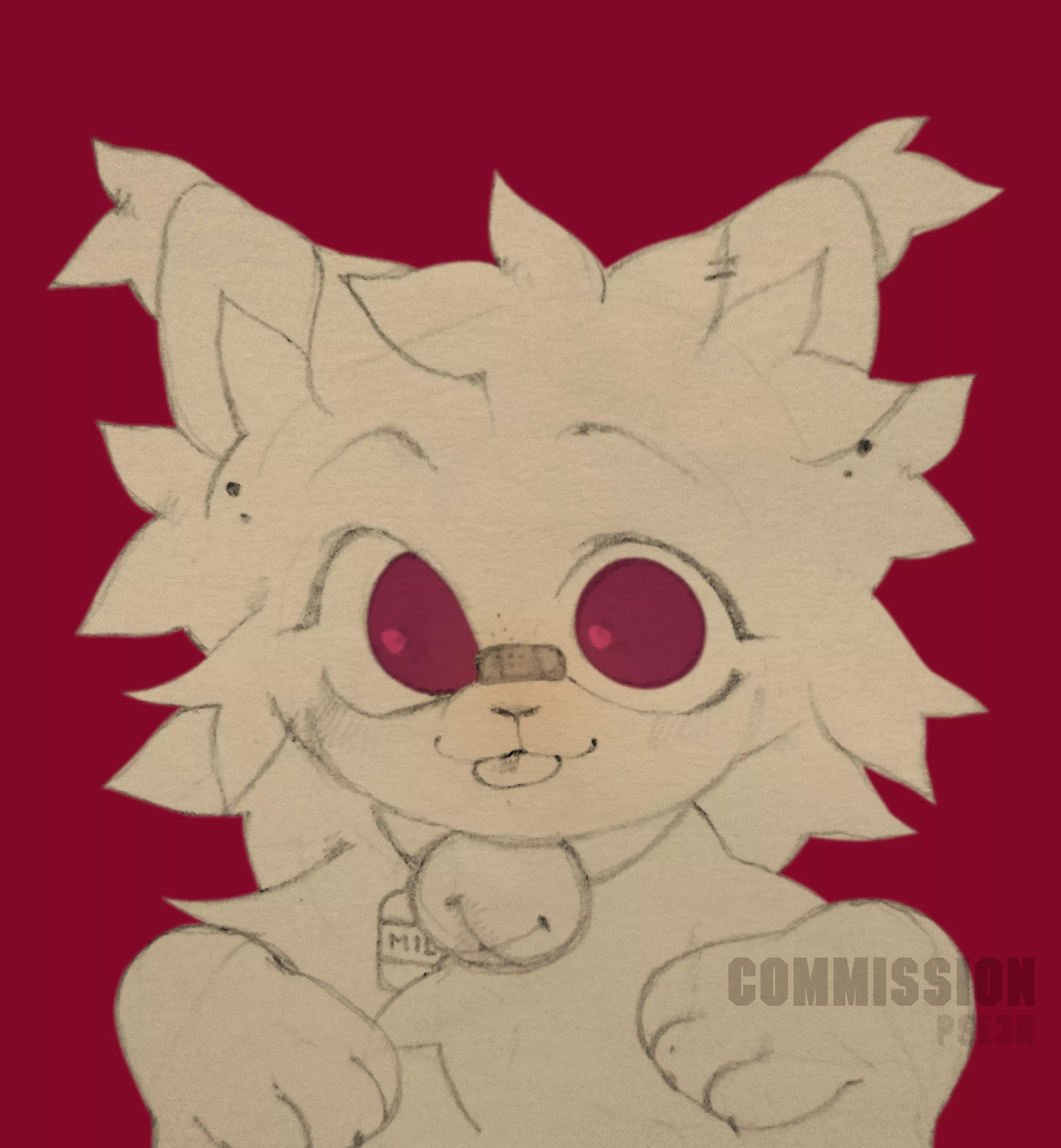 fluffy QwQ (art by me, commissions open)