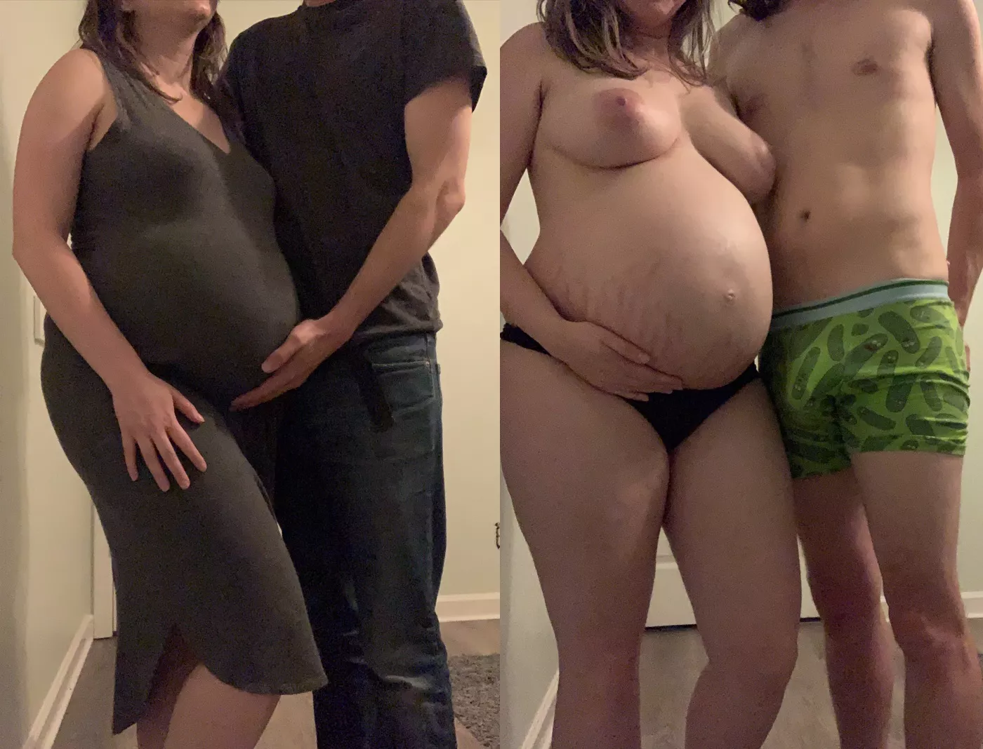 [F/M] Pregnant wife and husband clothed/unclothed