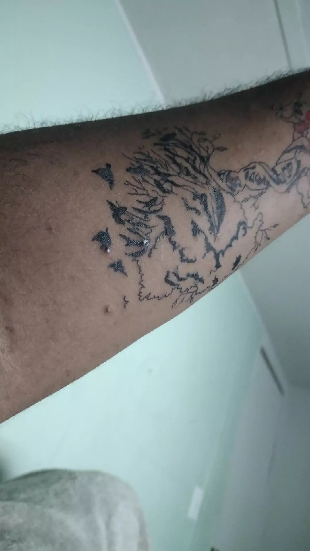 Forbidden pops on my tattoo