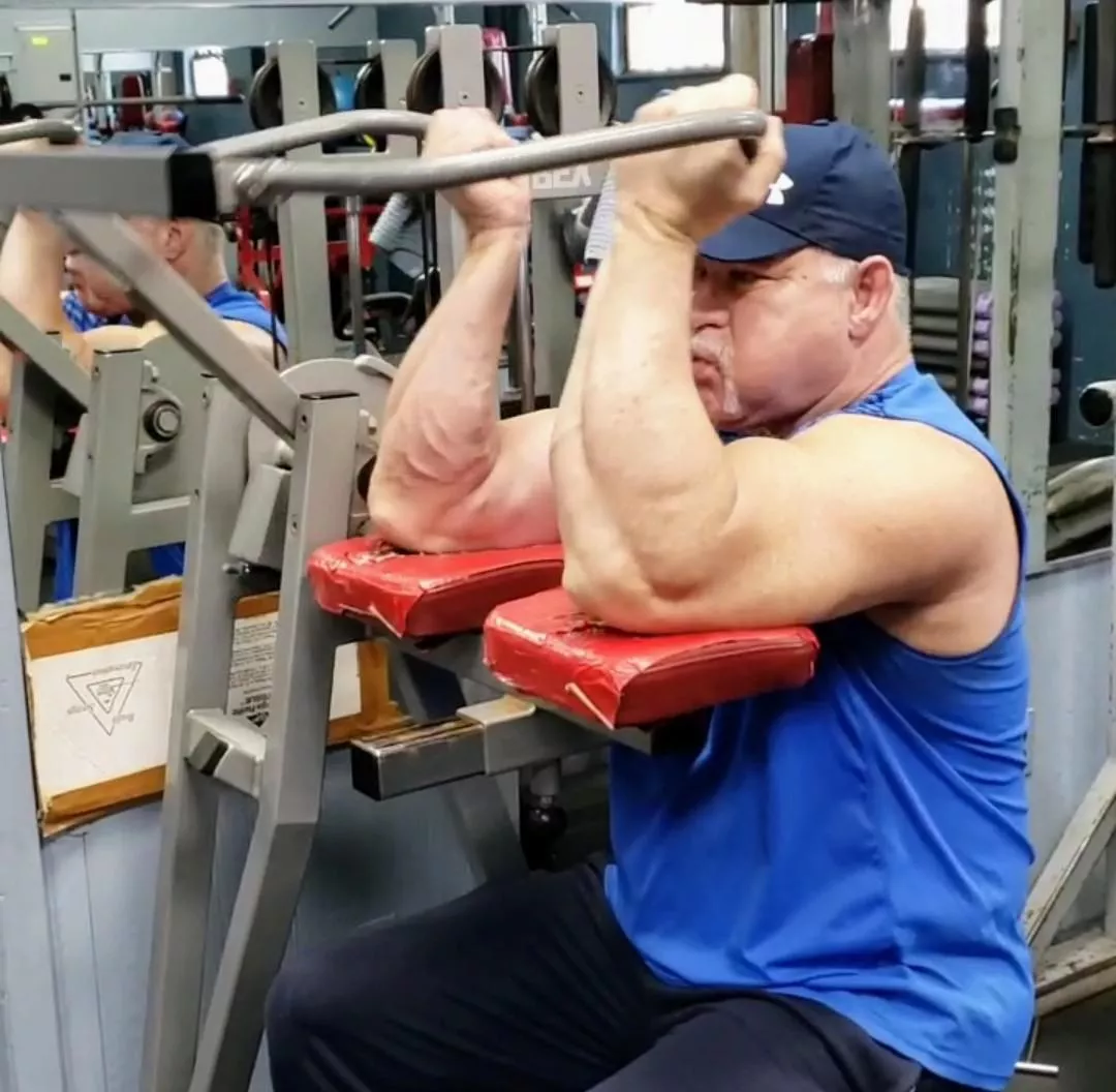 Forearms activated in doing bicep curls. 63