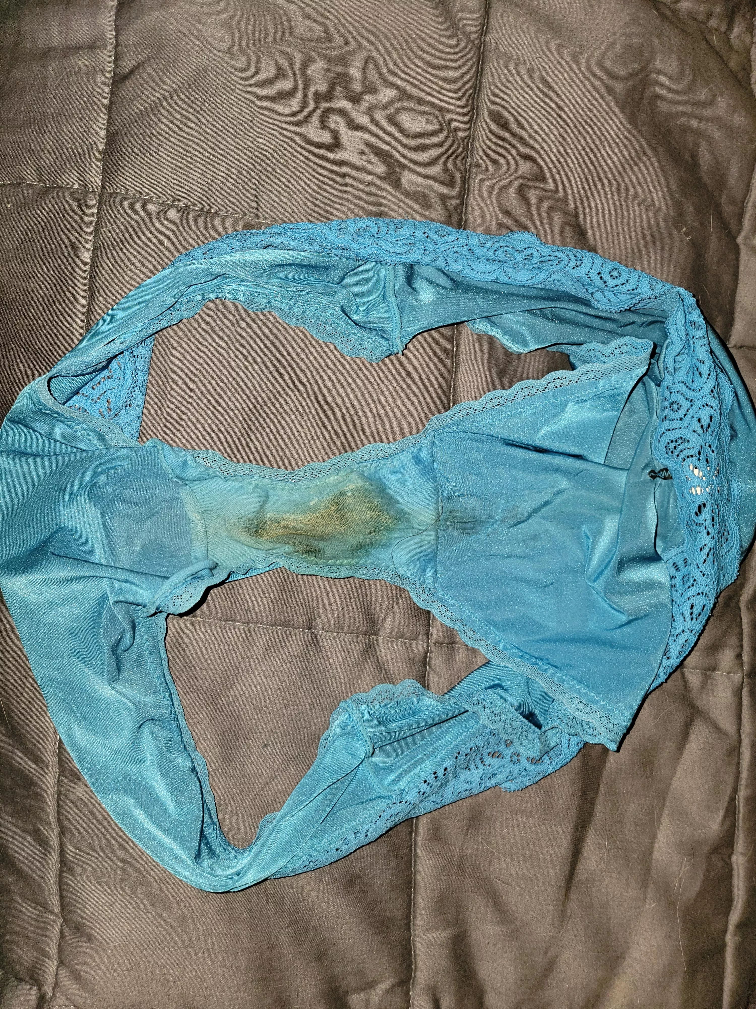 Found wife's very soiled panties on the bathroom floor