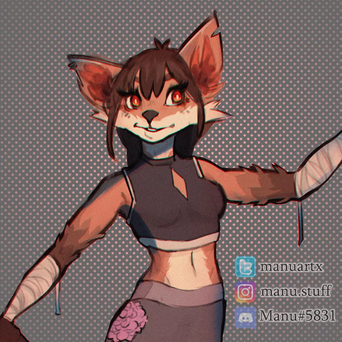 Fox doodle! [art by me, @manuartx on twitter]