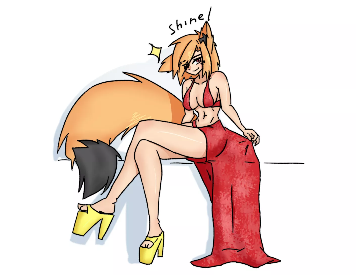 foxgirl in a dress(OC)