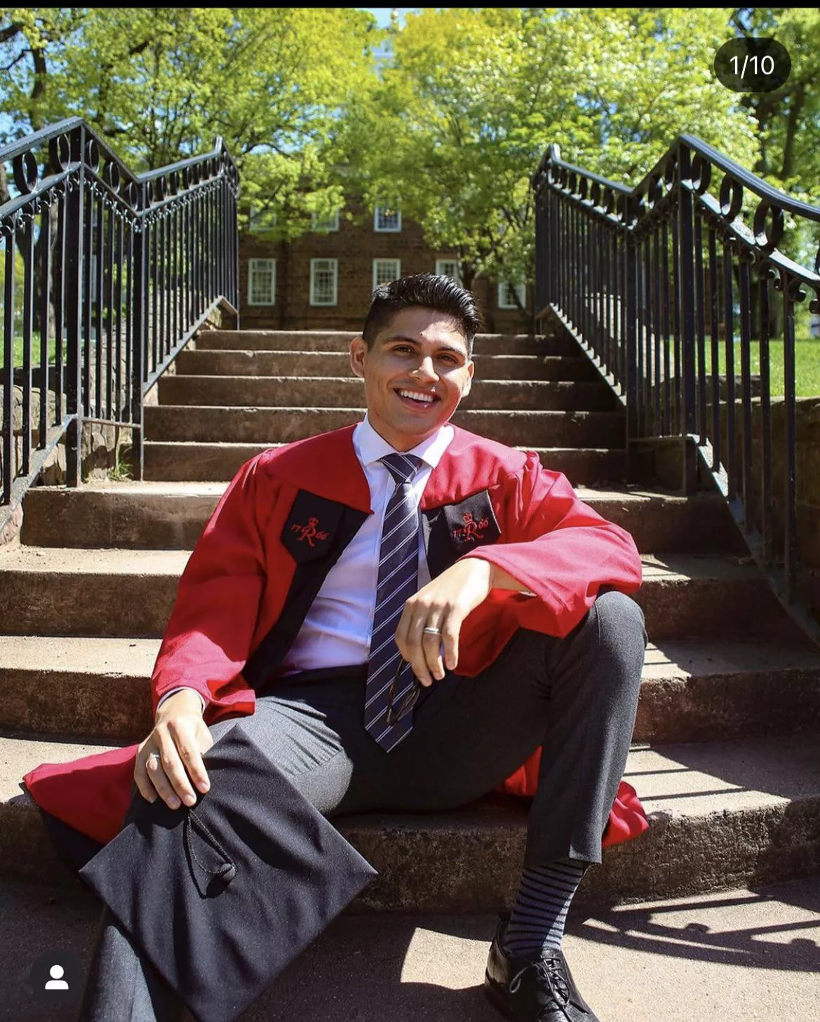 From college graduation! Excited to see how far I’ve come as a first generation gay college student 🎉