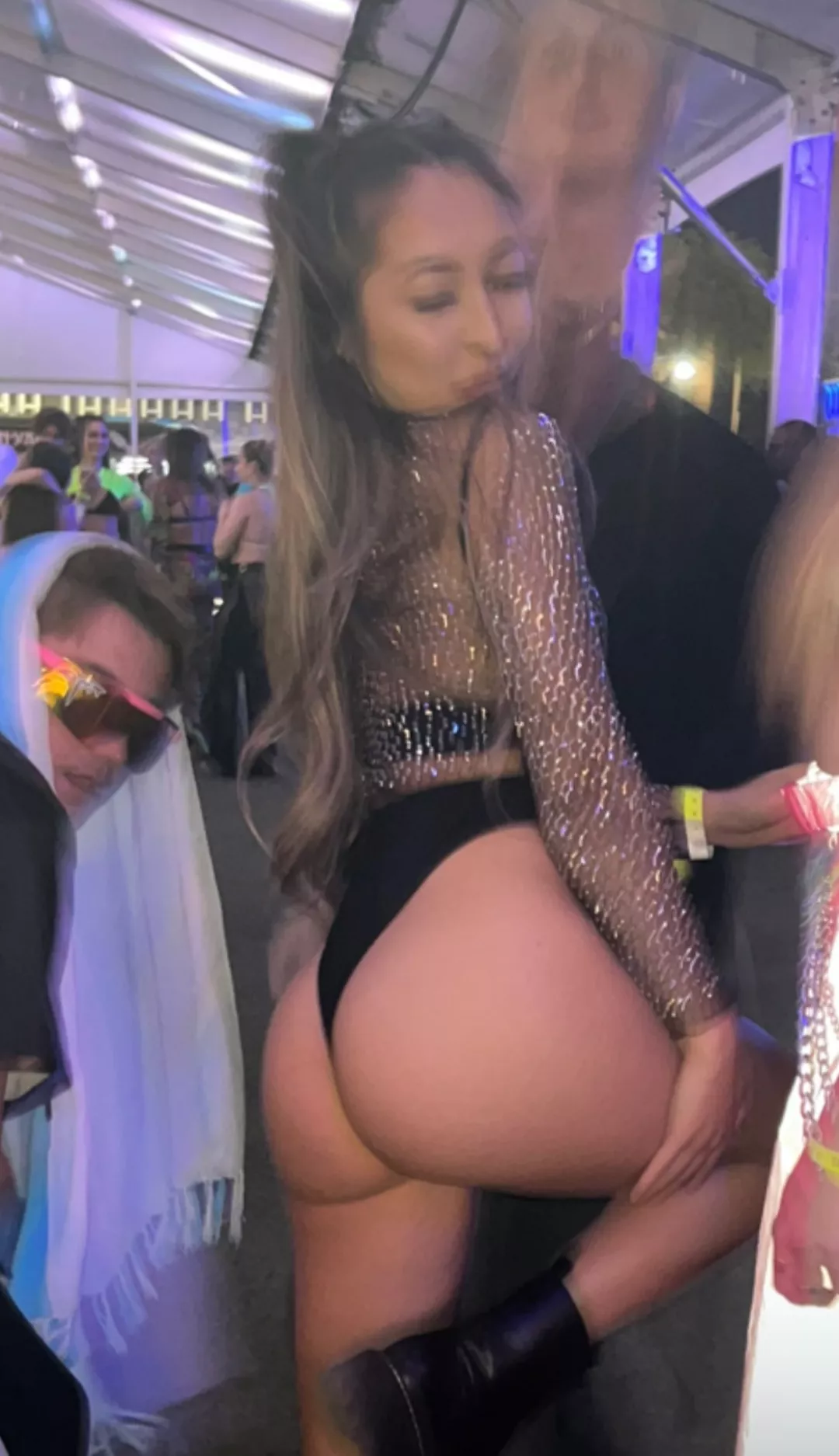 from the back