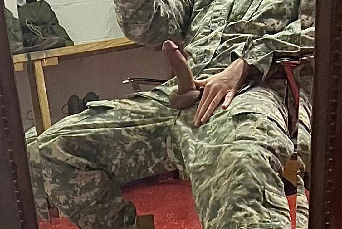 Gag on my big military cock