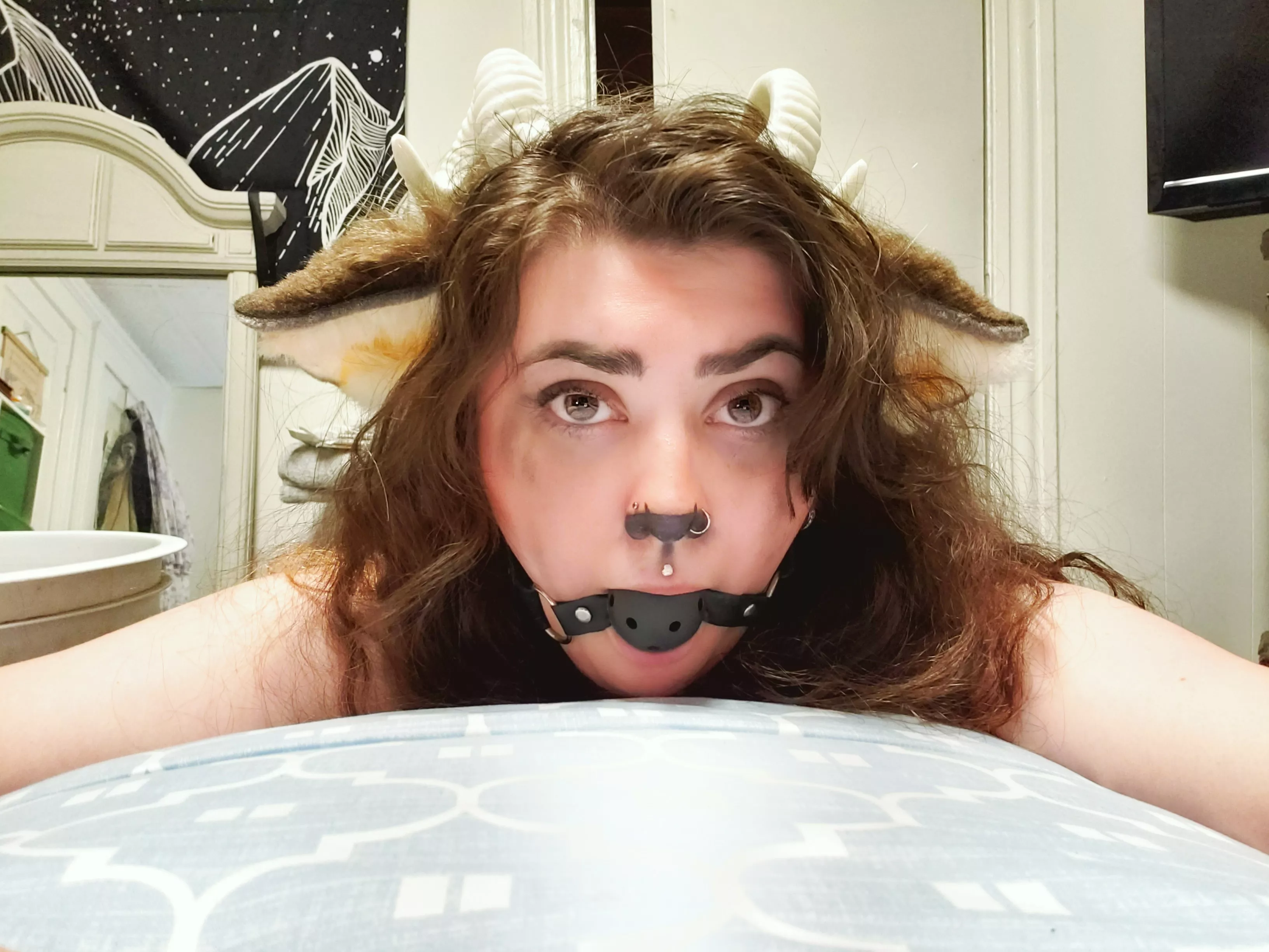 Gagged and helpless little ram [F]