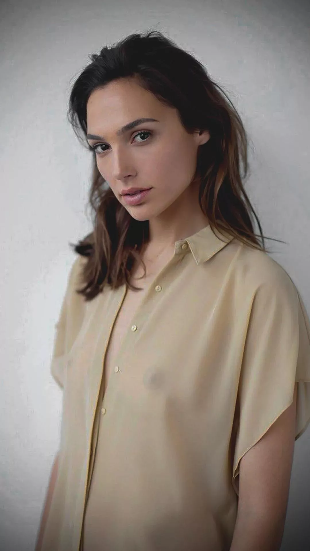 Gal Gadot nips in see through shirt are a treat to our eyes