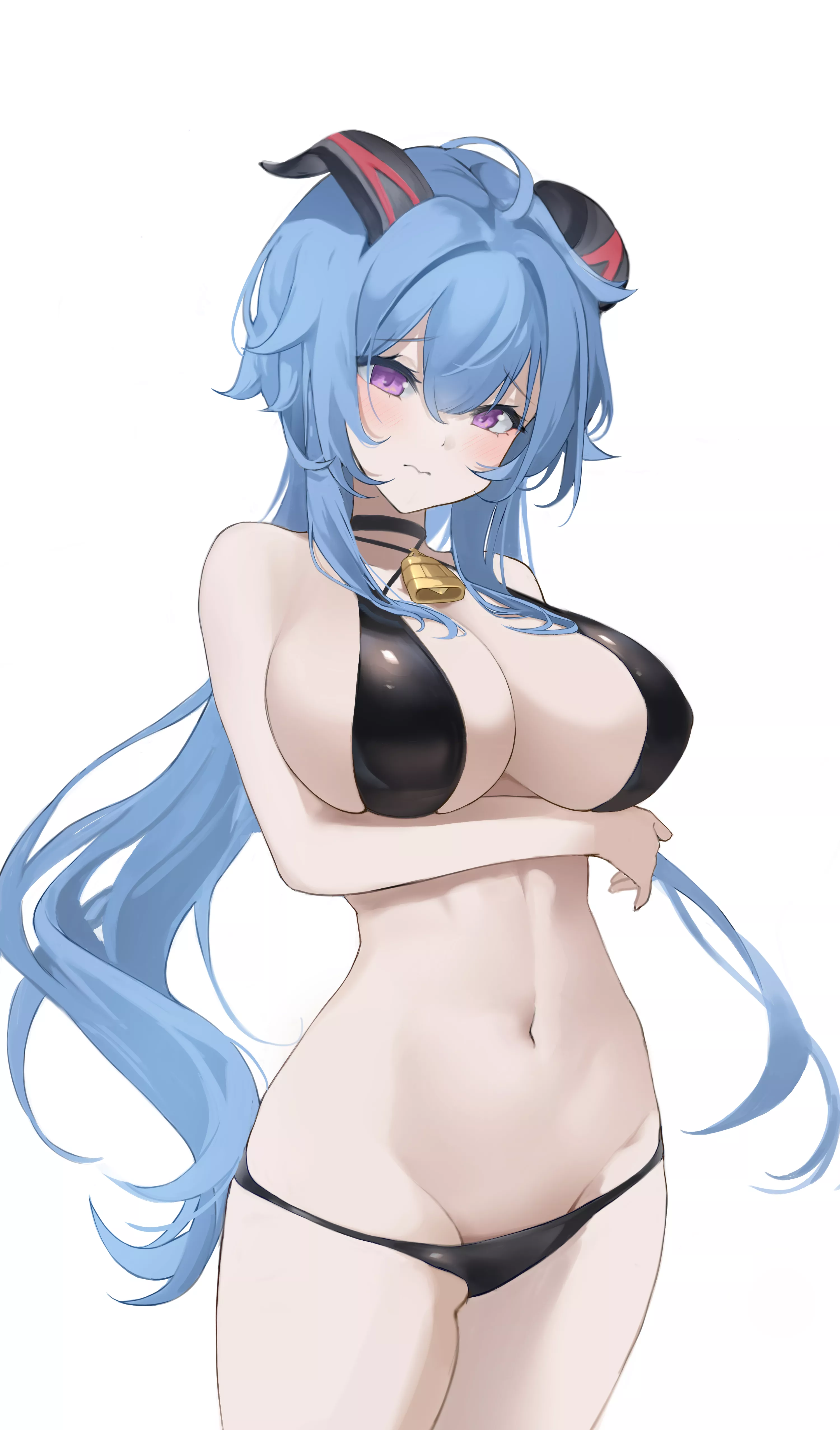 Ganyu Black Bikini Blush (Haku) [Genshin Impact]