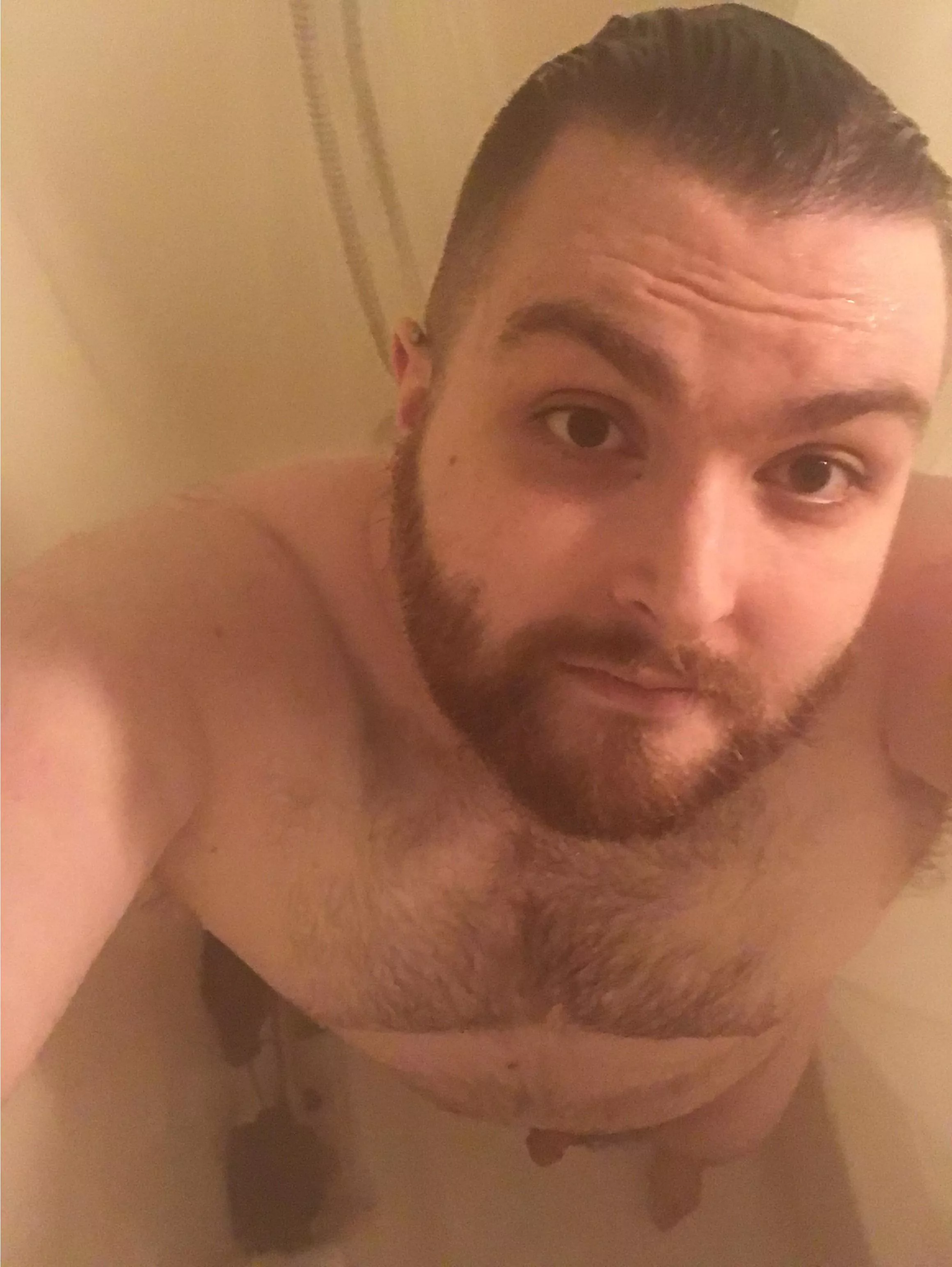 Getting clean after a night of fun 🐻🍆💦🚿🧼