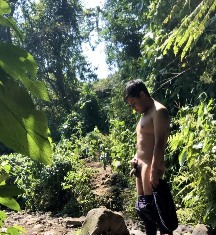 Getting some sun while hiking