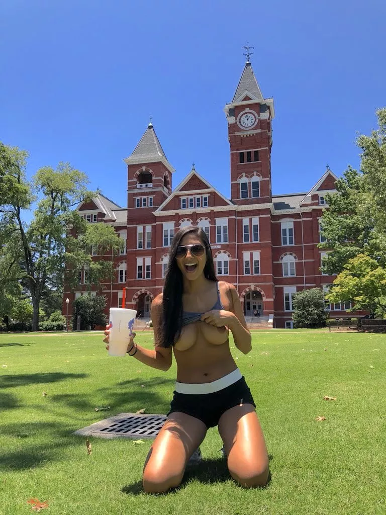 Gianna Dior on campus