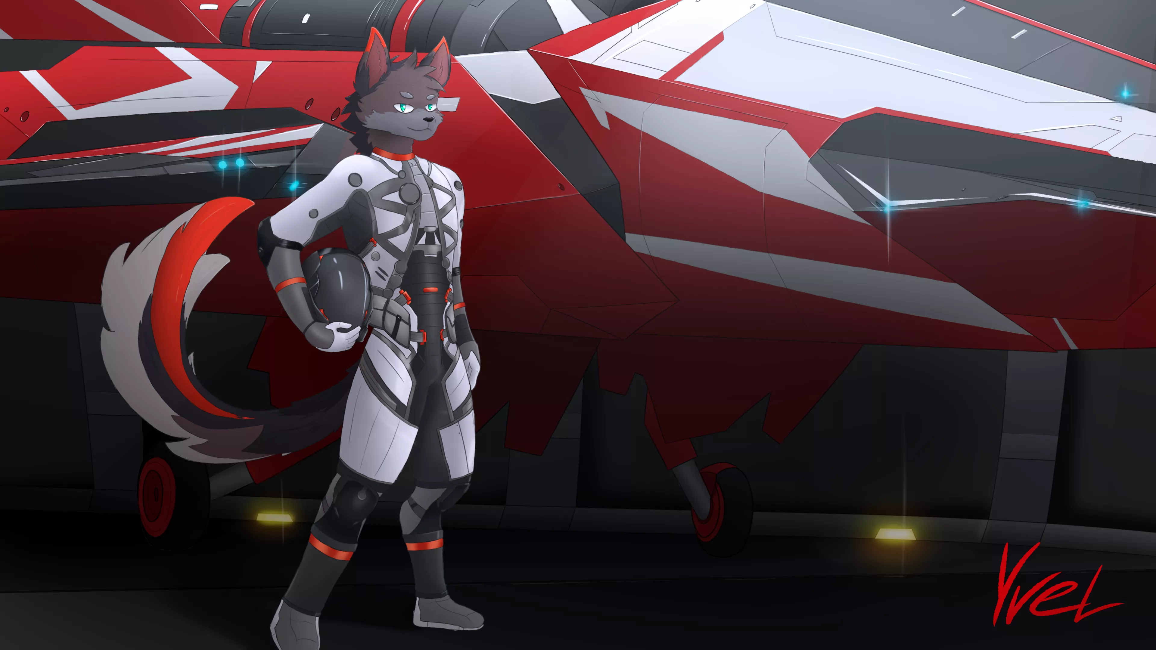 Gift for my first follower Drache33. This is his fursona in Star Citizen /art by me